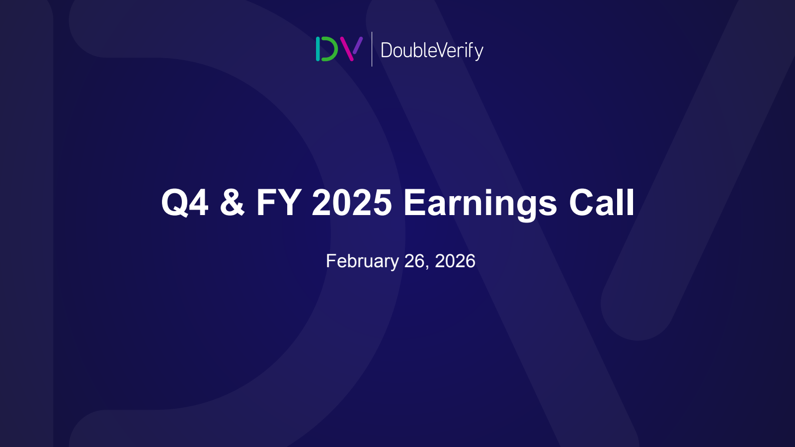 DoubleVerify's Q4 2025 Slide Deck