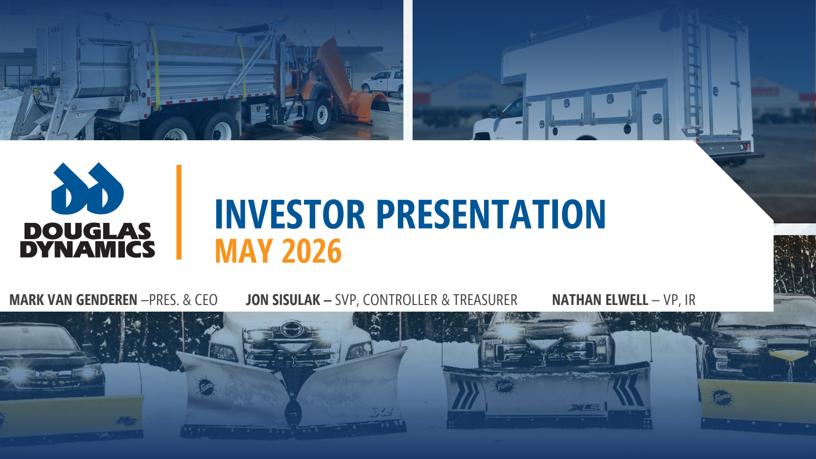 Douglas Dynamics' Q1 2026 Slide Deck