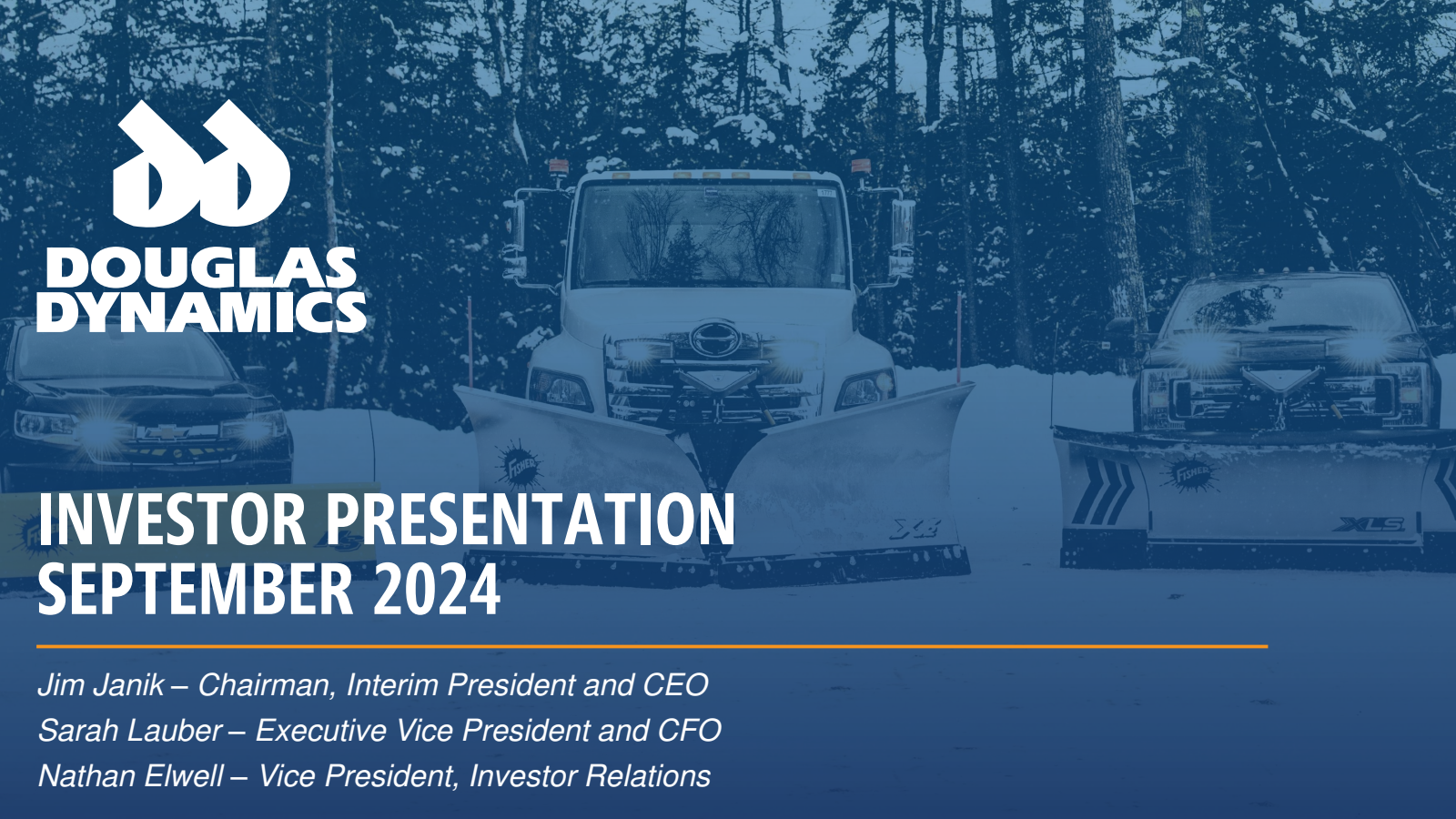 Douglas Dynamics' Q2 2024 Slide Deck