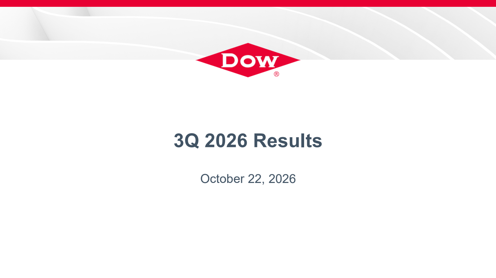 DOW's Q3 2026 Slide Deck