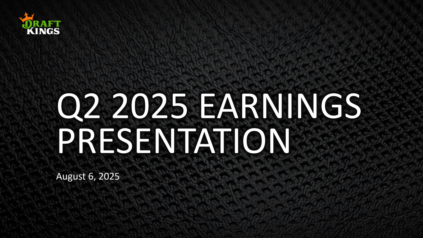 DraftKings' Q2 2025 Slide Deck