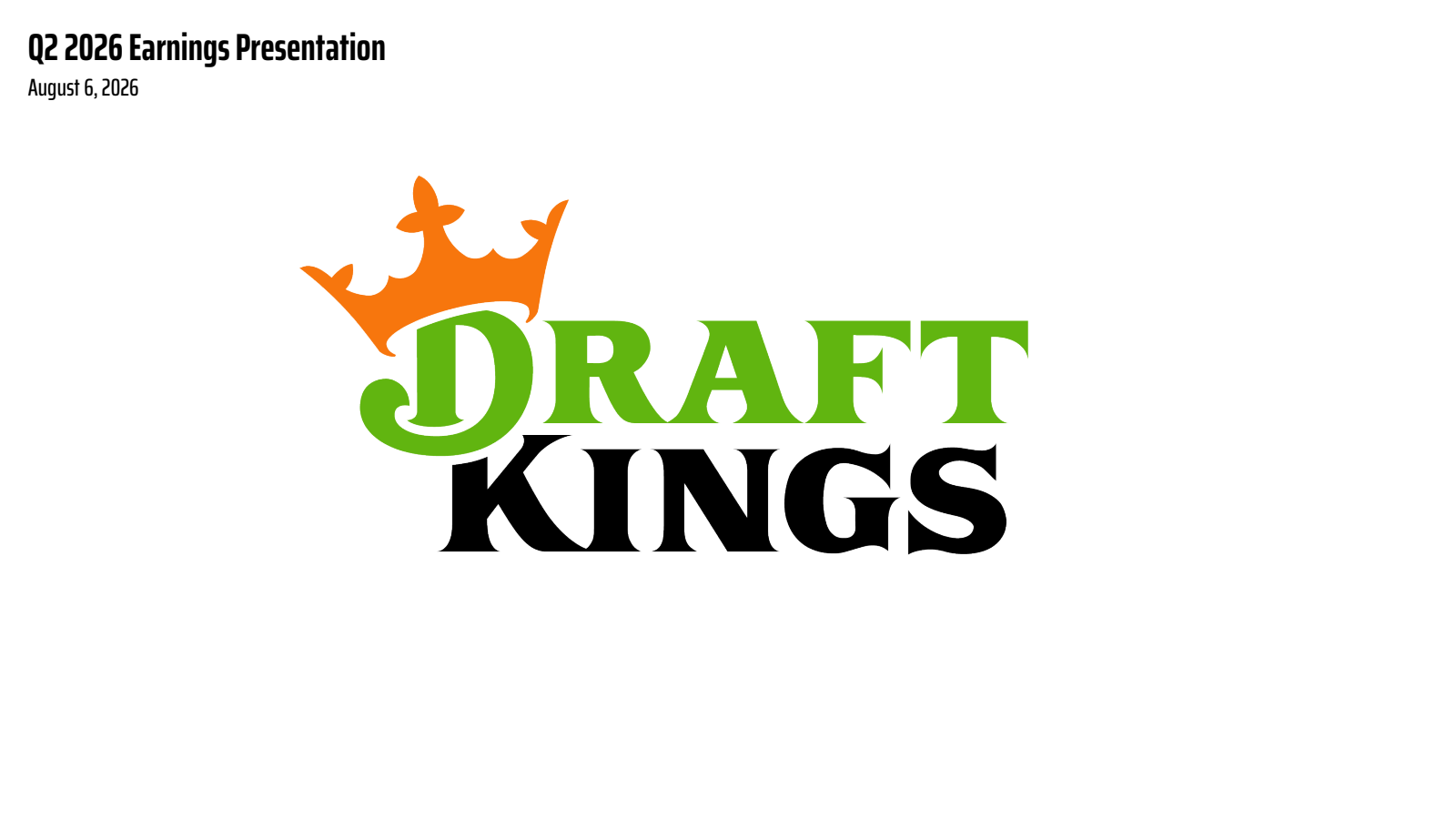 DraftKings' Q2 2026 Slide Deck