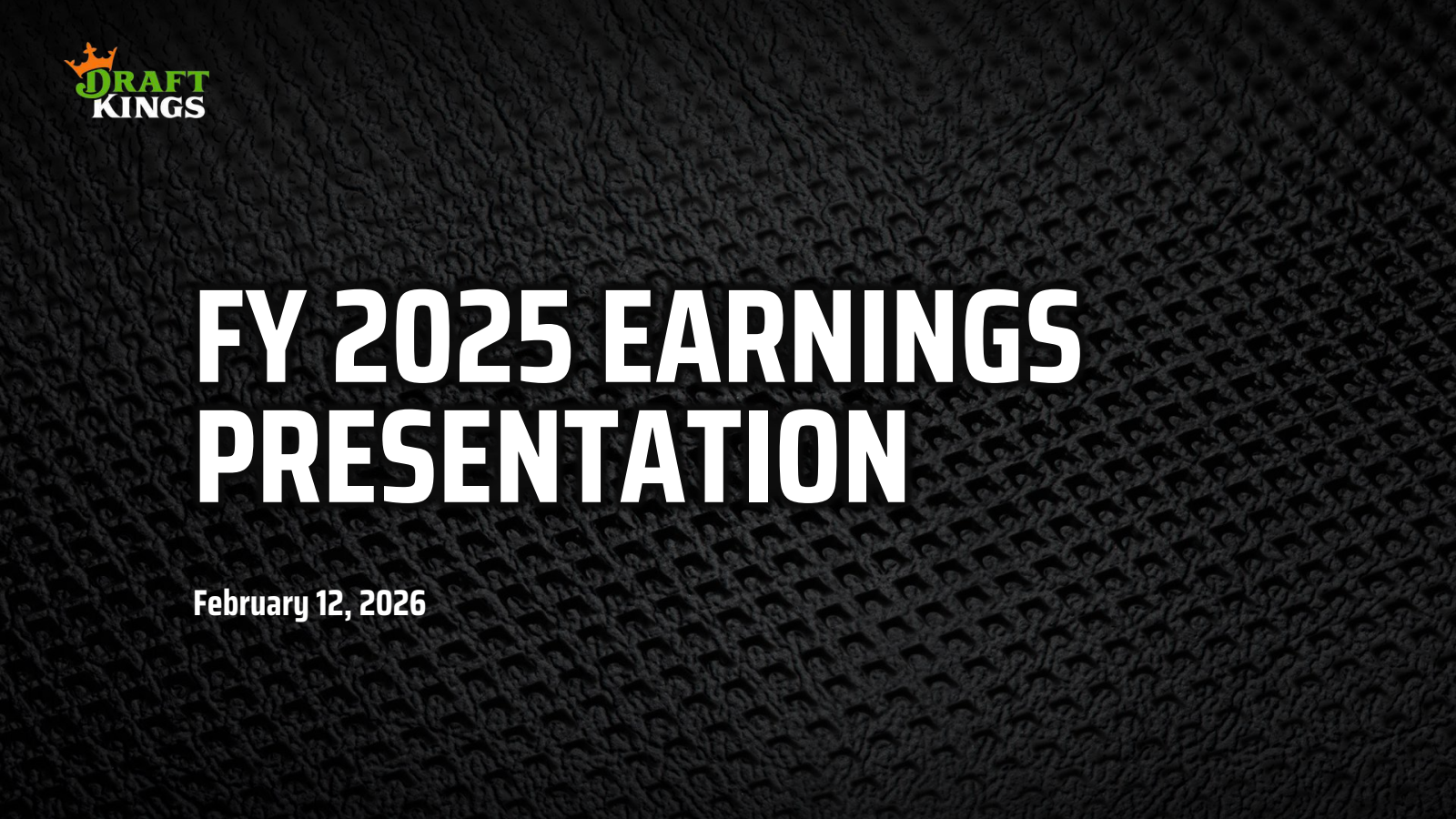 DraftKings' Q4 2025 Slide Deck