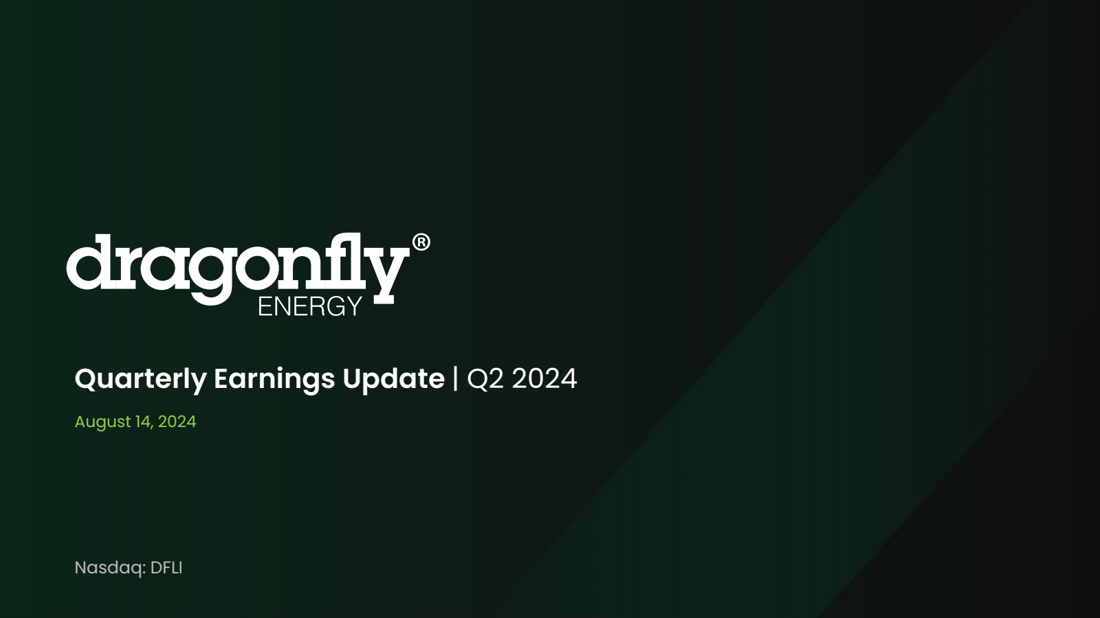 Dragonfly Energy's Q2 2024 Slide Deck
