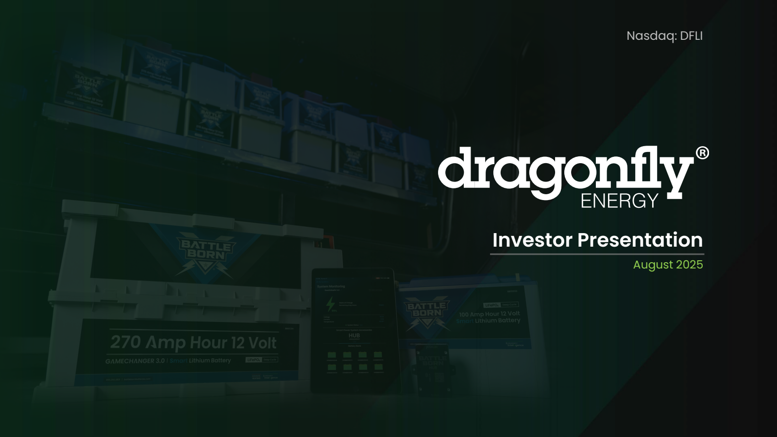 Dragonfly Energy's Q2 2025 Slide Deck