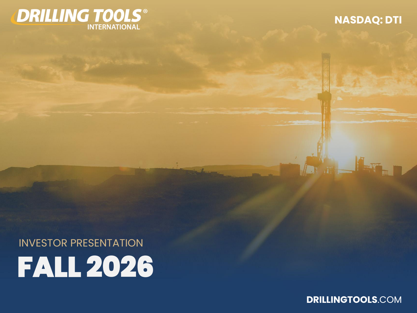 Drilling Tools International's Q2 2026 Slide Deck