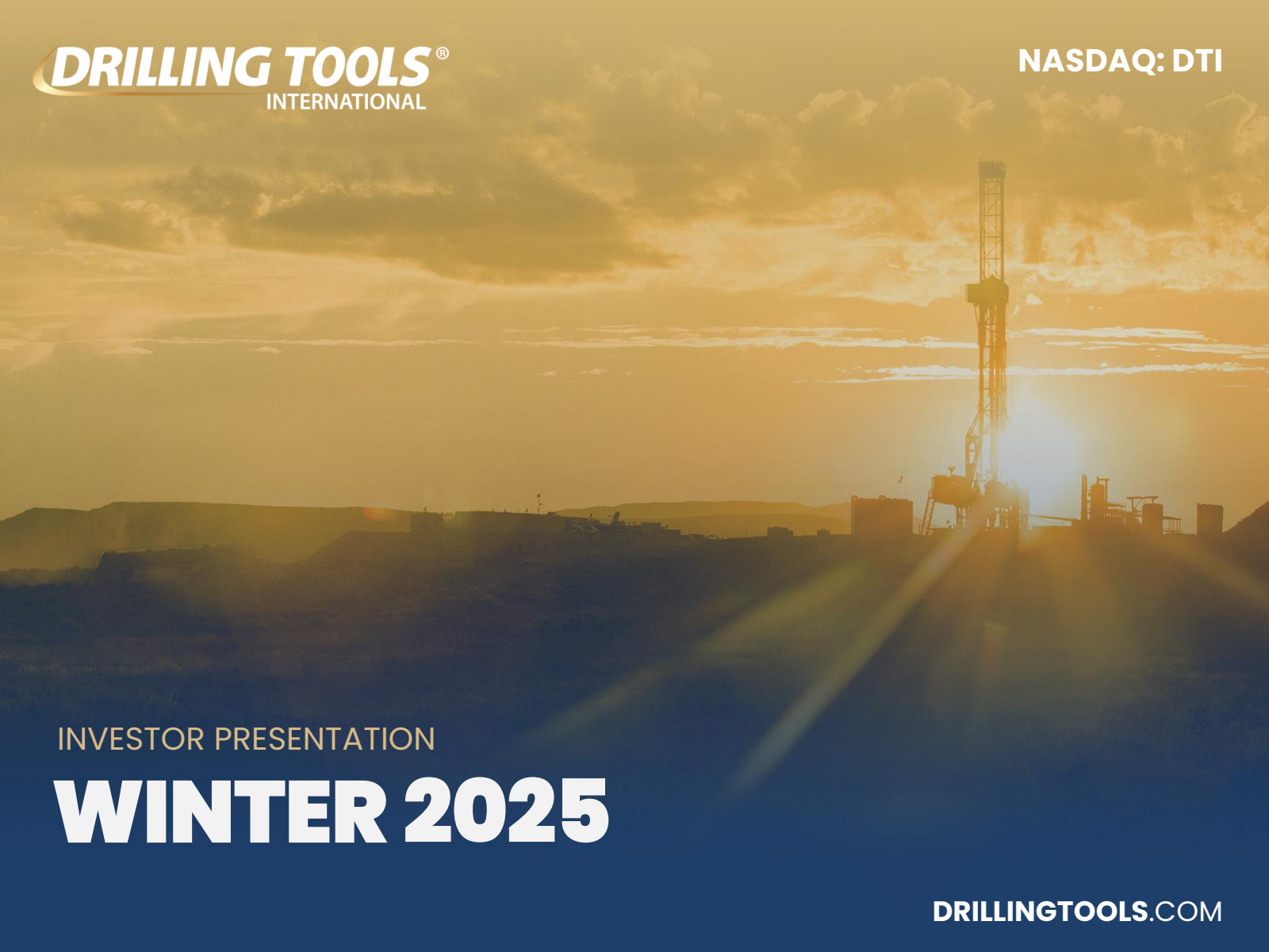 Drilling Tools International's Q3 2025 Slide Deck