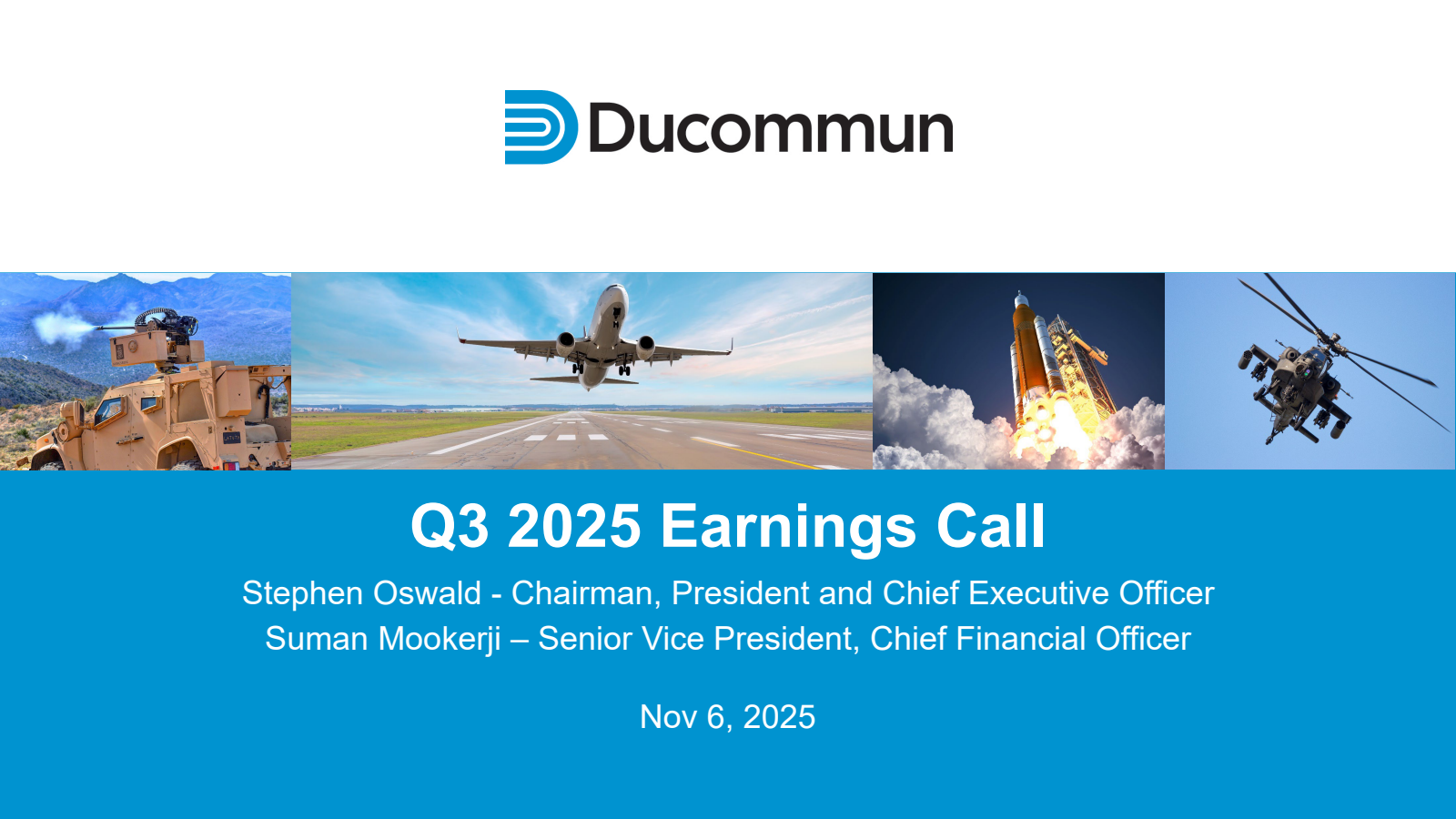Ducommun's Q3 2025 Slide Deck