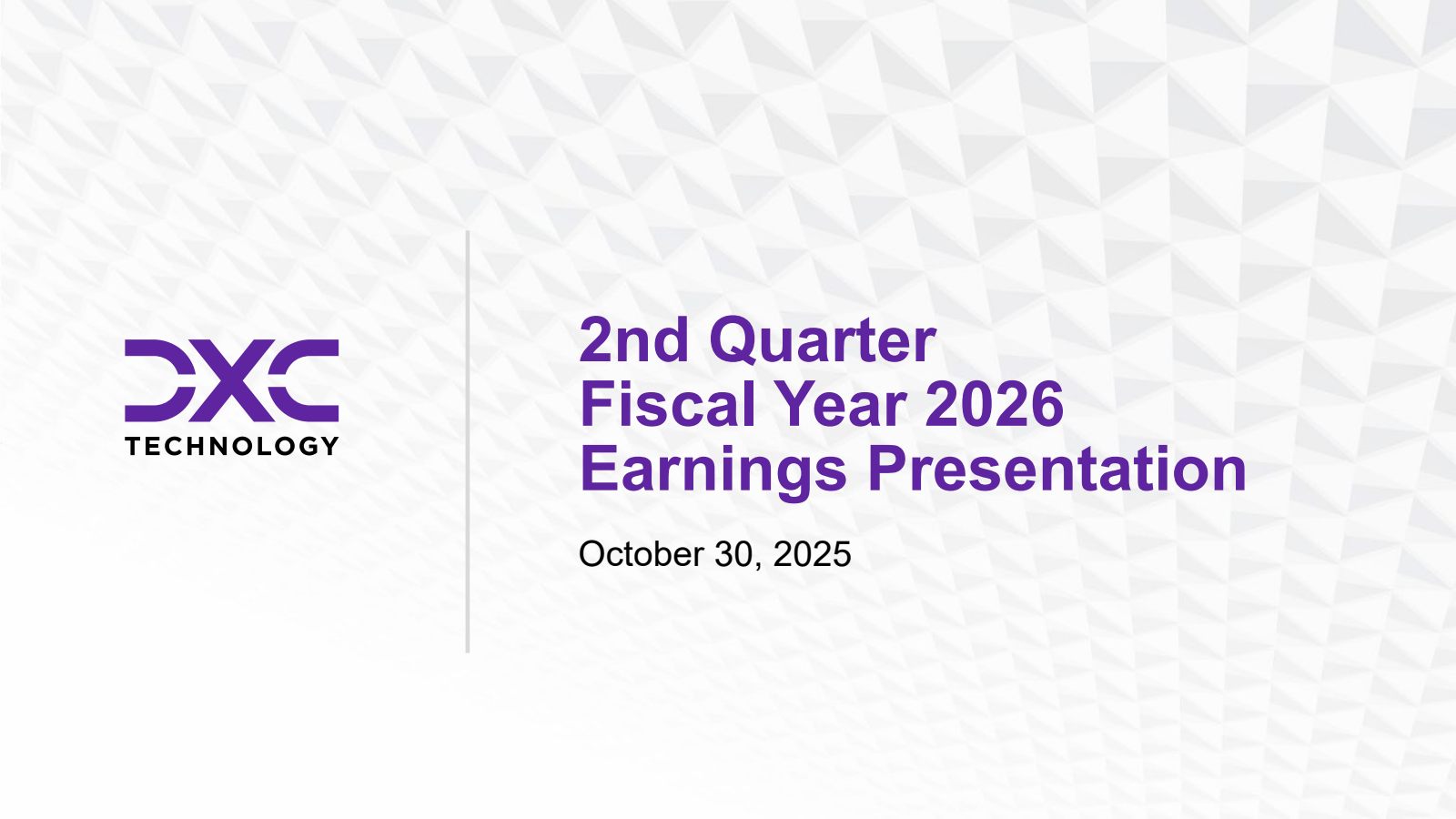 DXC Technology's Q2 2026 Slide Deck