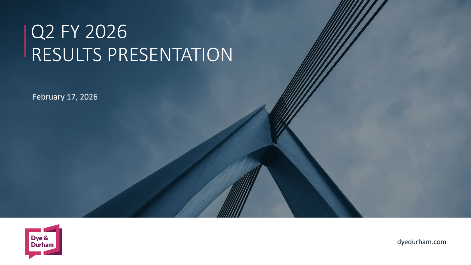 Dye & Durham's Q2 2026 Slide Deck