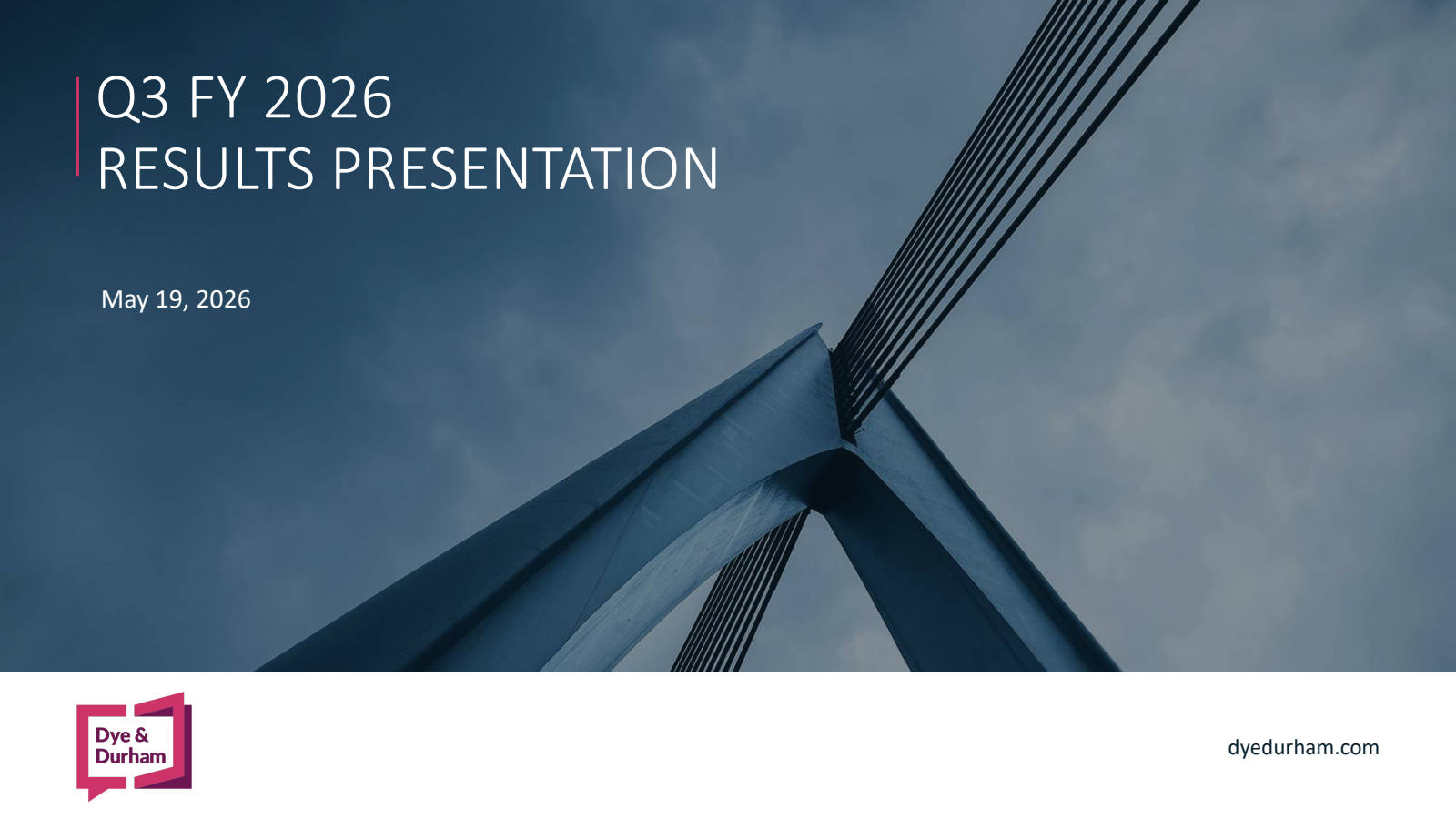 Dye & Durham's Q3 2026 Slide Deck