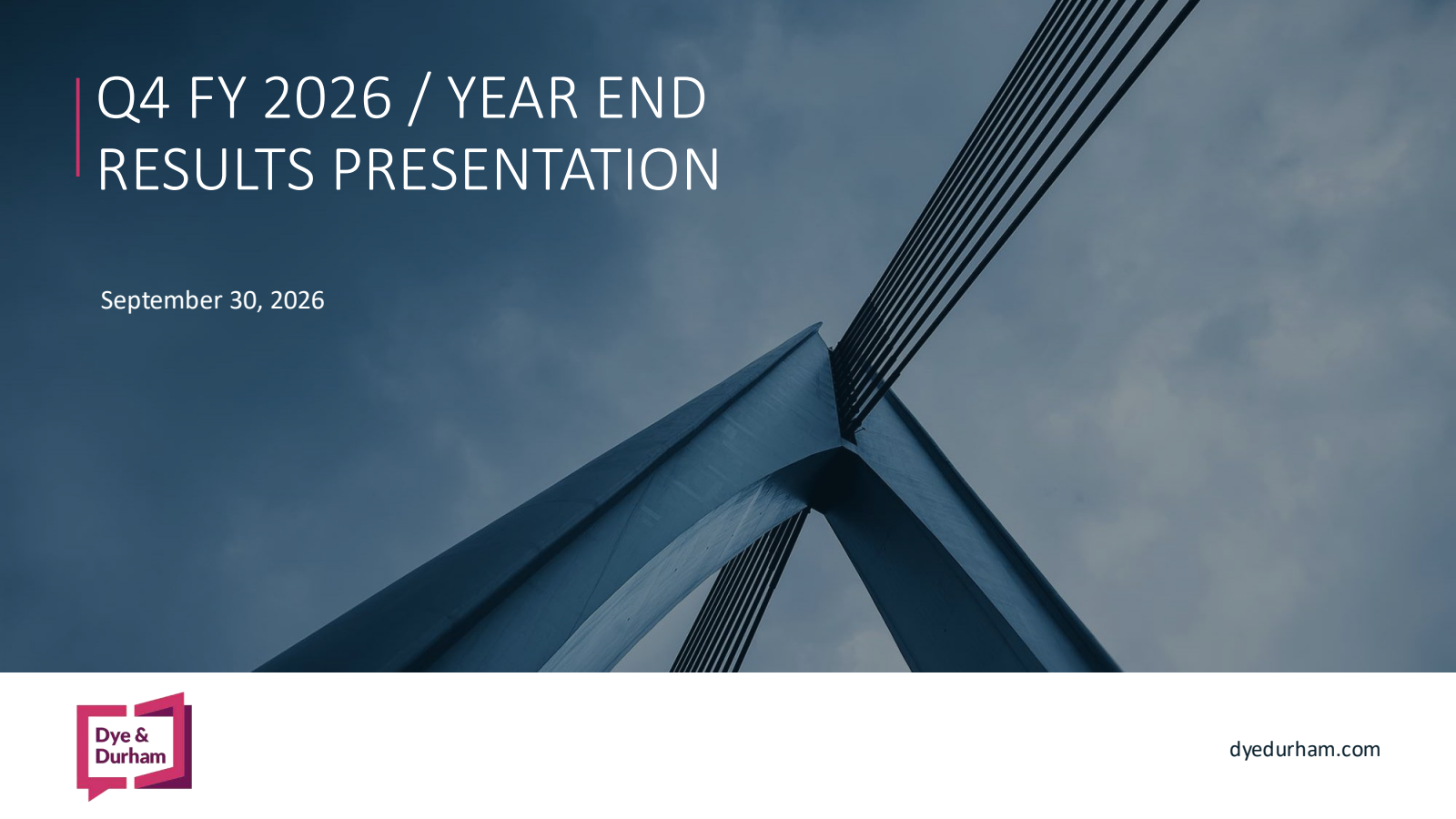 Dye & Durham's Q4 2026 Slide Deck