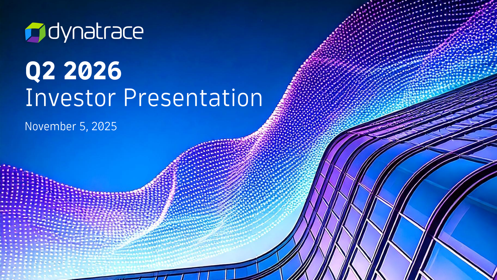 Dynatrace's Q2 2026 Slide Deck