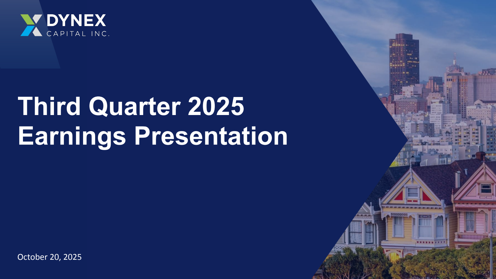 Dynex Capital's Q3 2025 Slide Deck