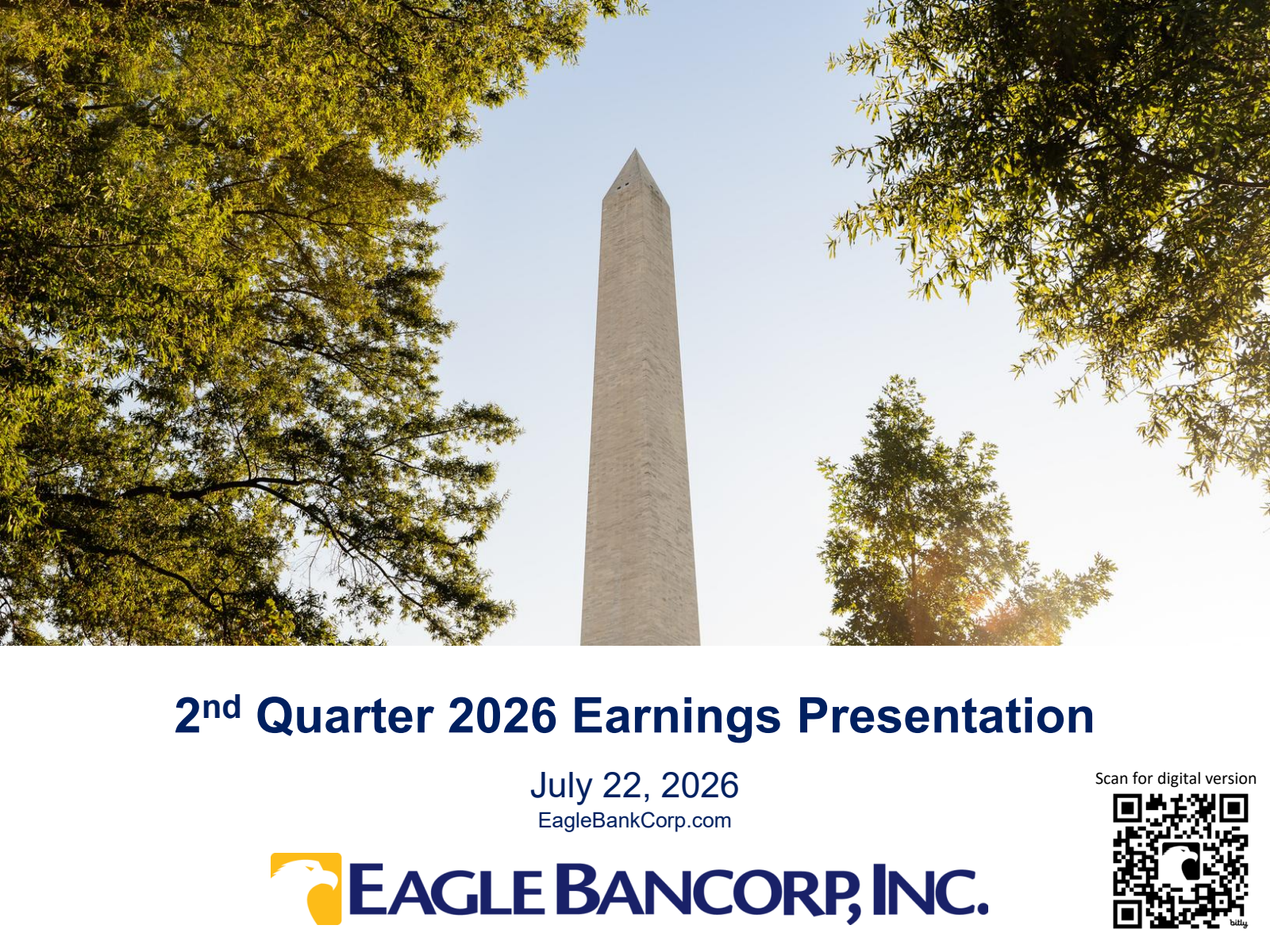 Eagle Bancorp's Q2 2026 Slide Deck