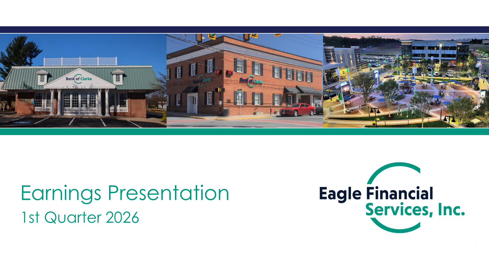 Eagle Financial Services' Q1 2026 Slide Deck