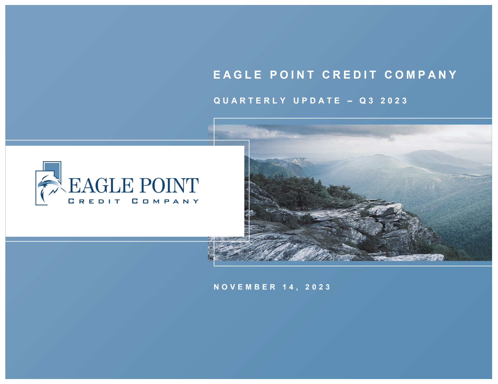 Eagle Point Credit's Q3 2023 Slide Deck