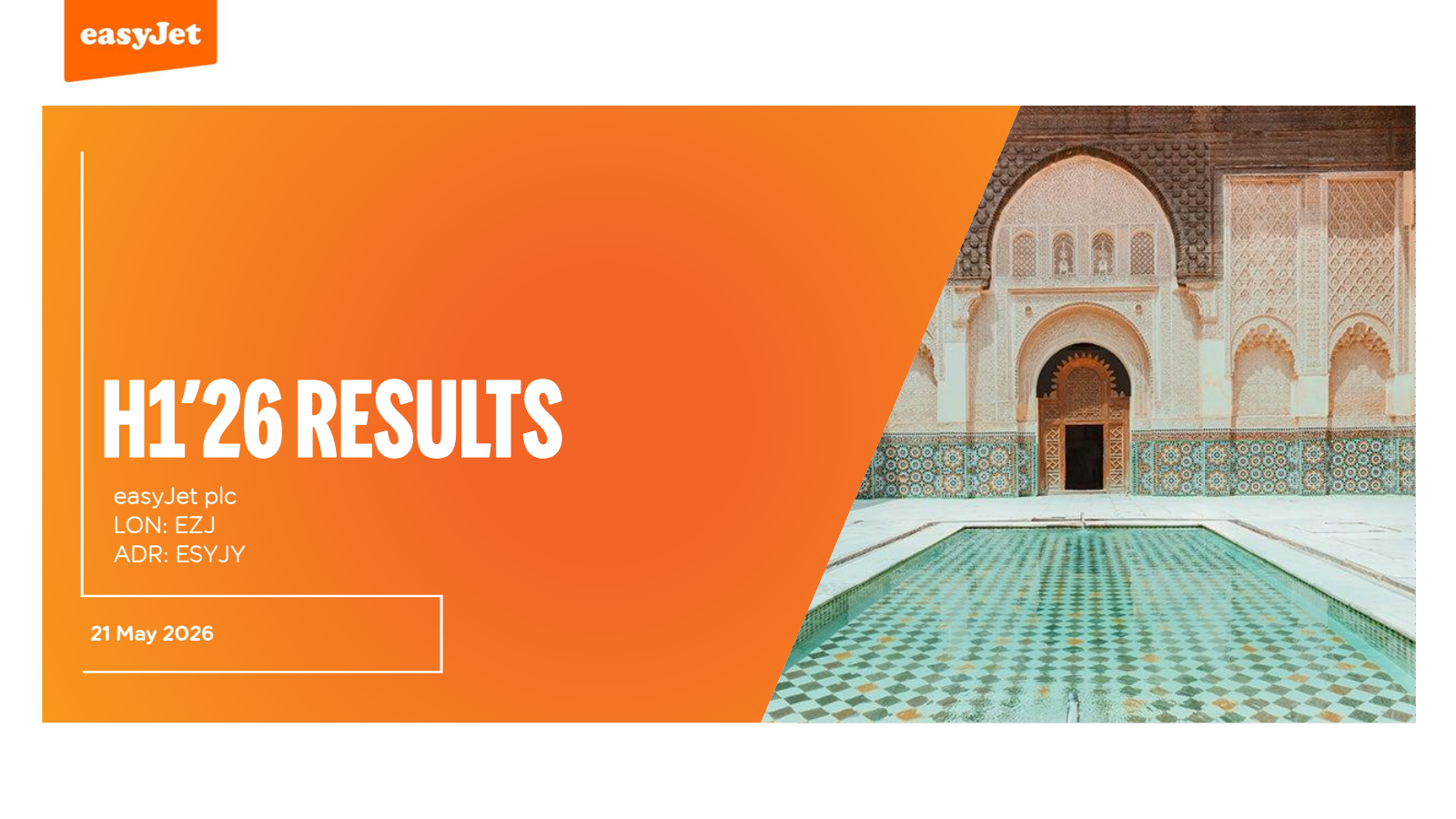 easyJet's H1 2026 Pre Recorded Slide Deck