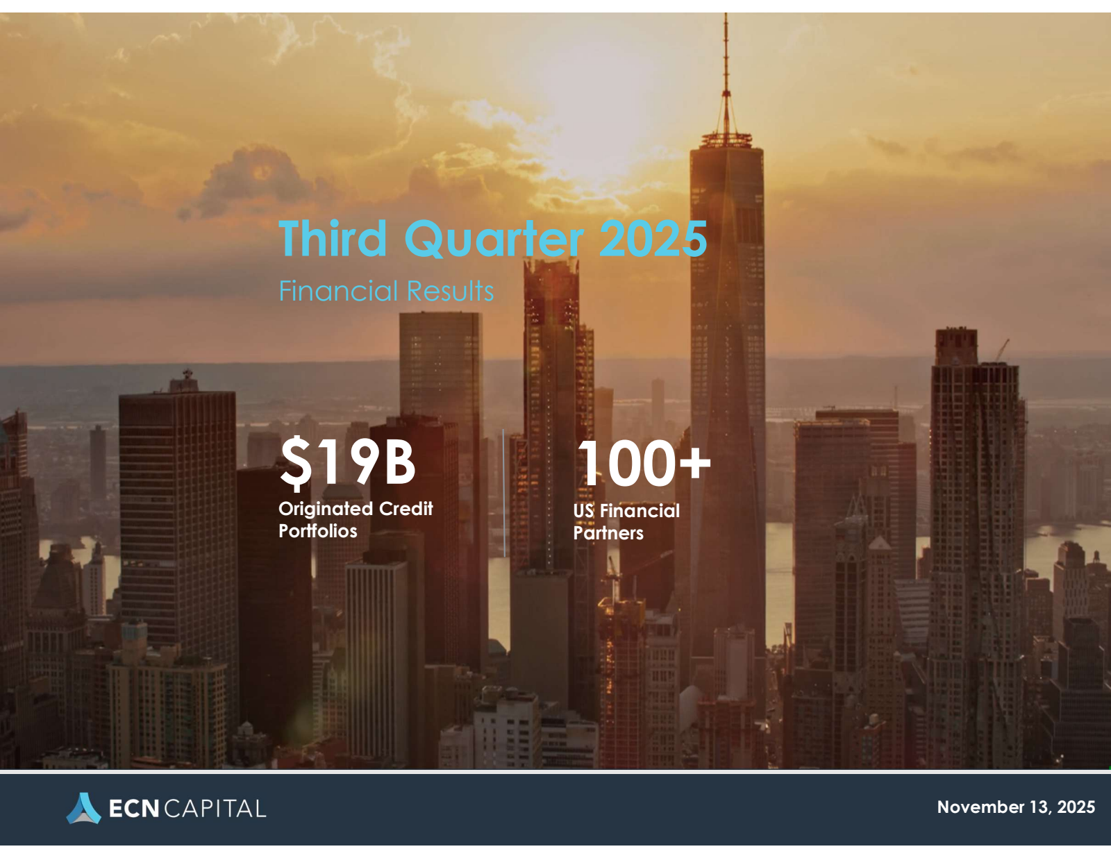 ECN Capital's Q3 2025 Slide Deck