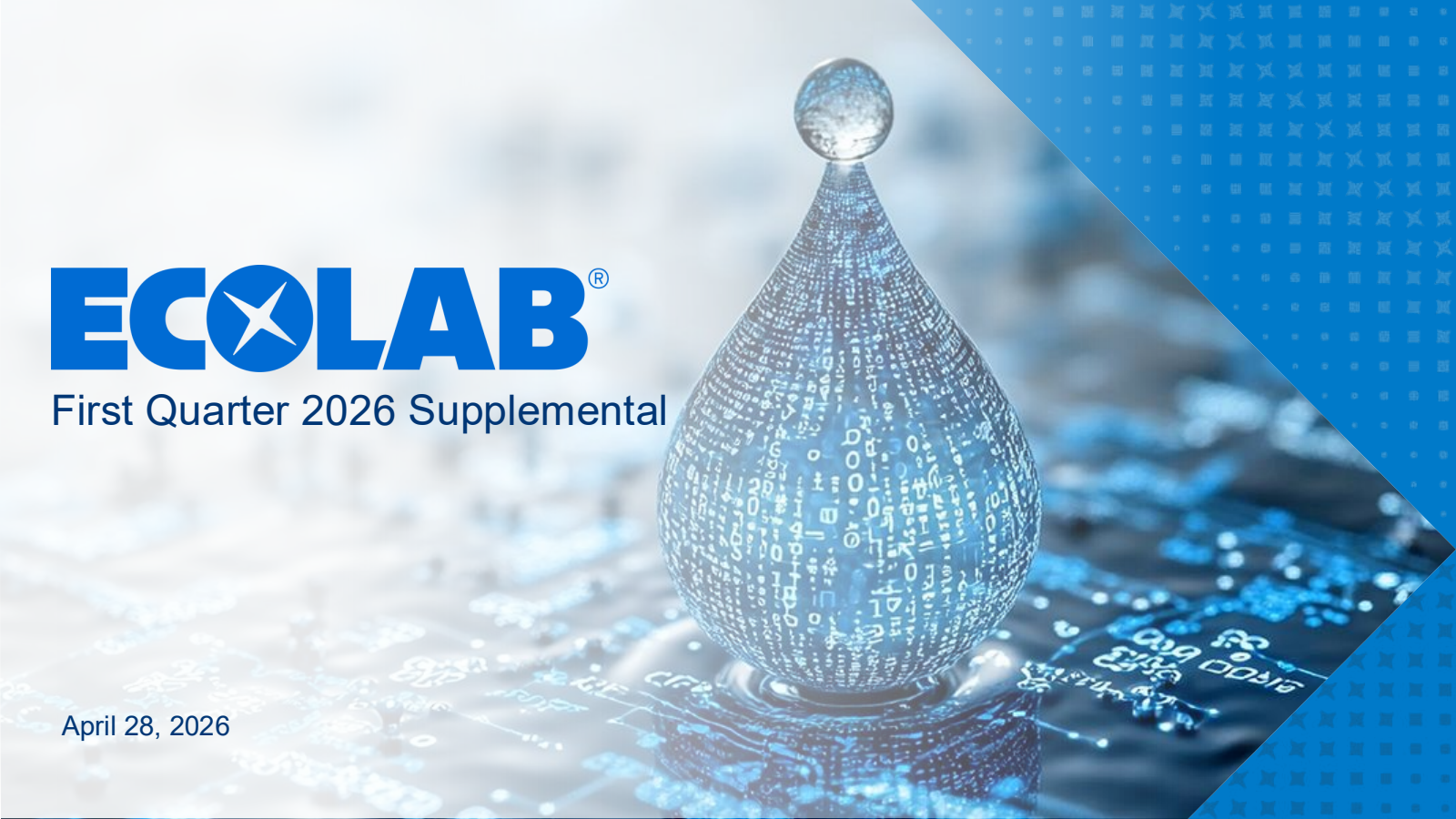 Ecolab's Q1 2026 Slide Deck