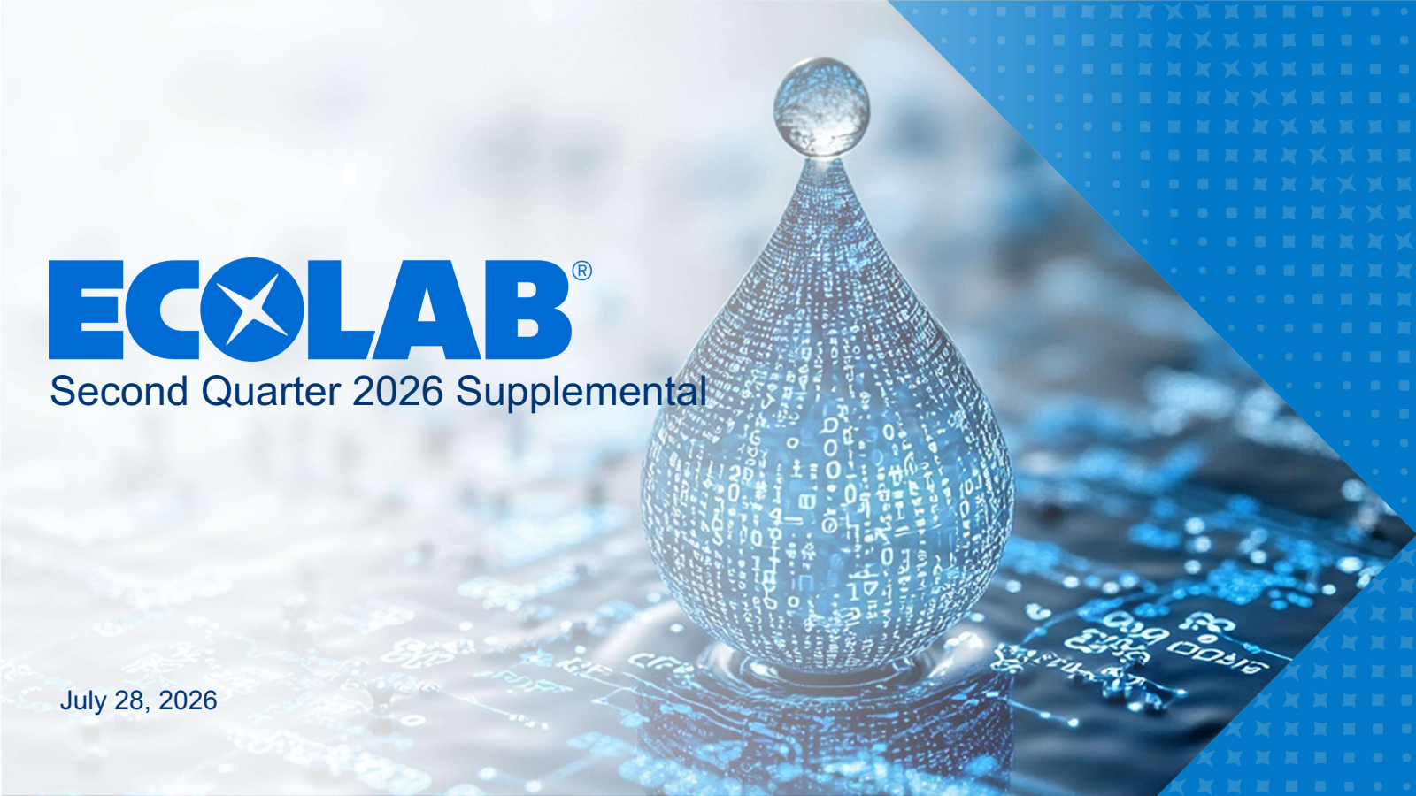 Ecolab's Q2 2026 Slide Deck