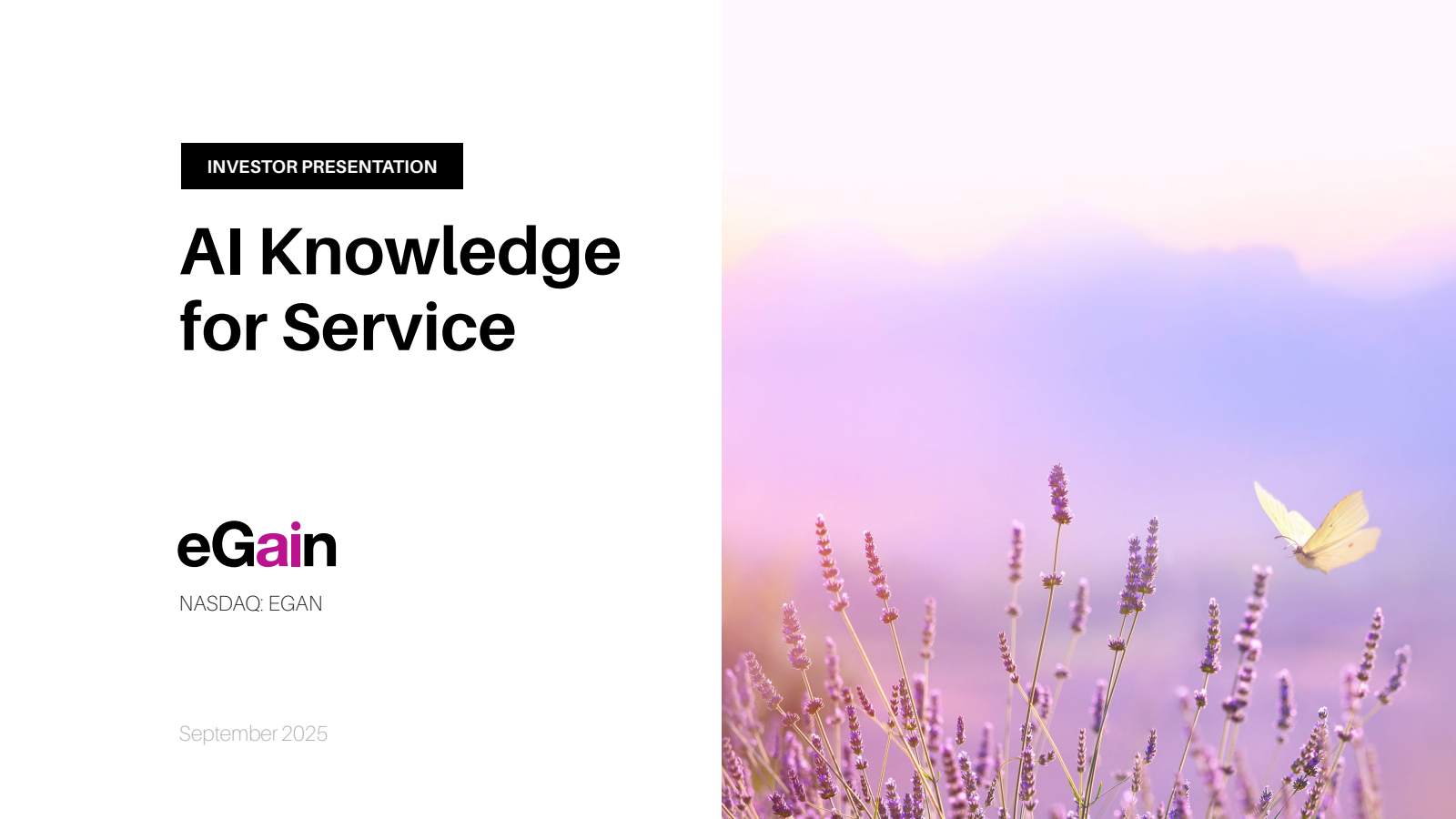 eGain's Q4 2025 Slide Deck