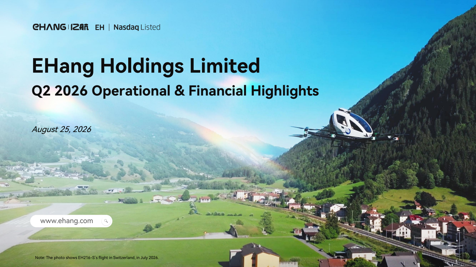 EHang's Q2 2026 Slide Deck