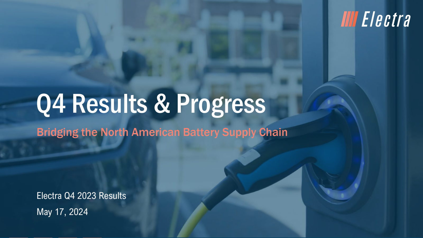 Electra Battery Materials' Q4 2023 Slide Deck