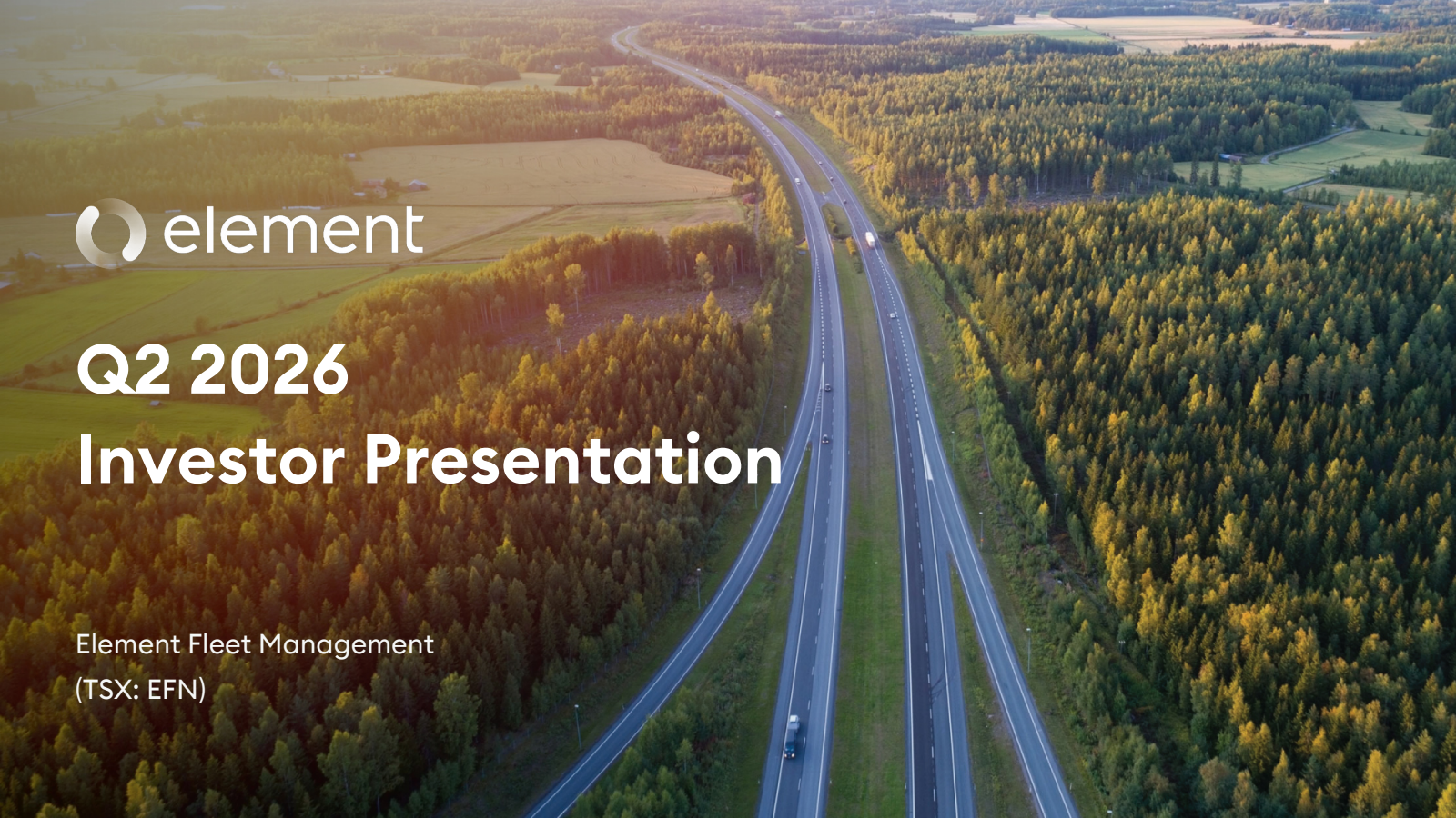Element Fleet Management's Q2 2026 Slide Deck
