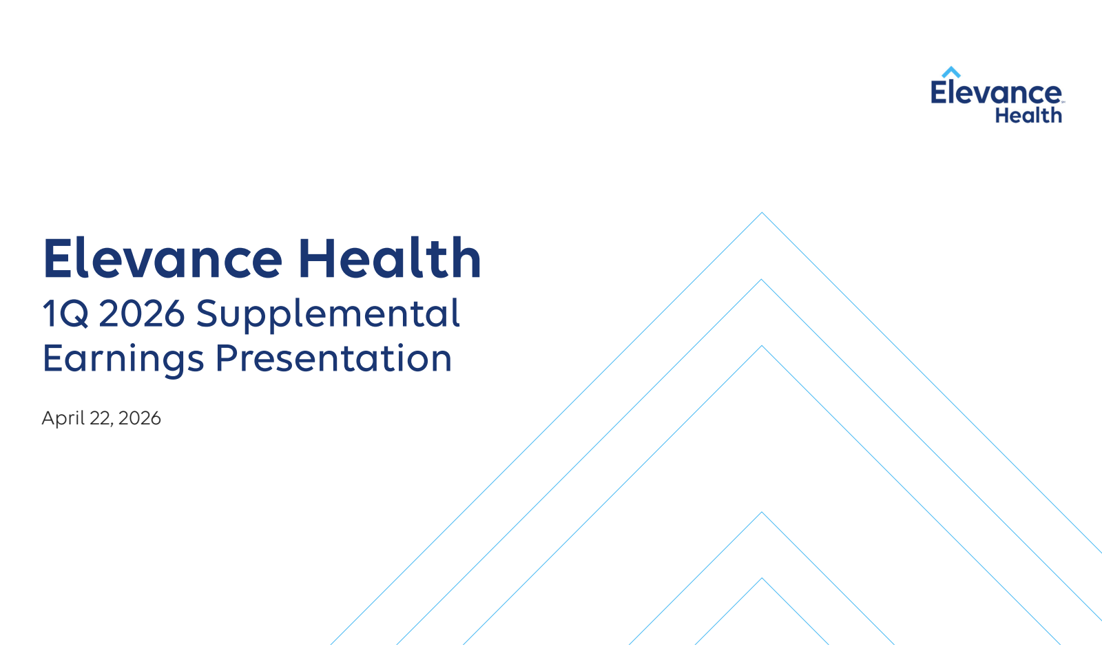 Elevance Health's Q1 2026 Slide Deck