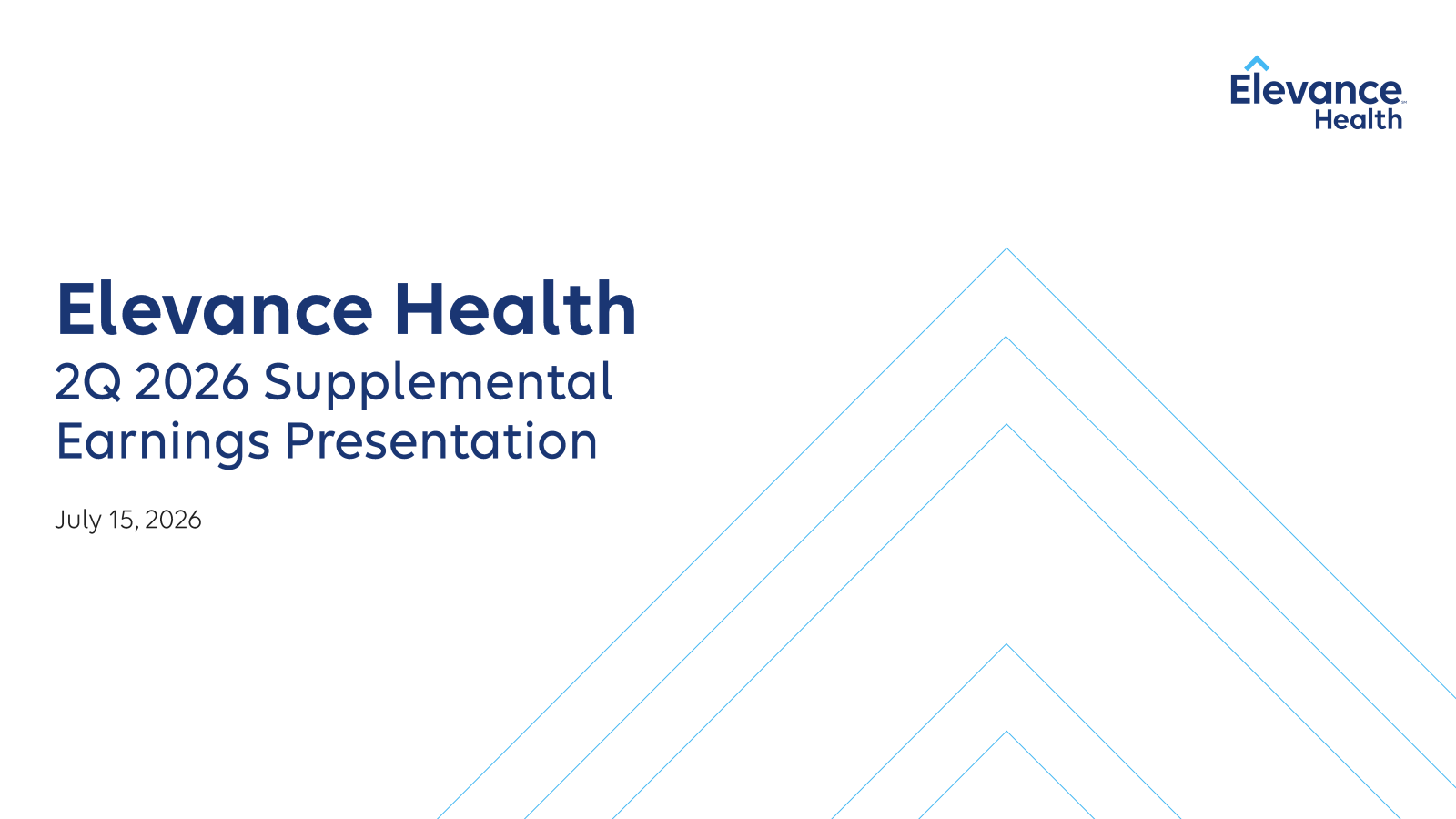 Elevance Health's Q2 2026 Slide Deck