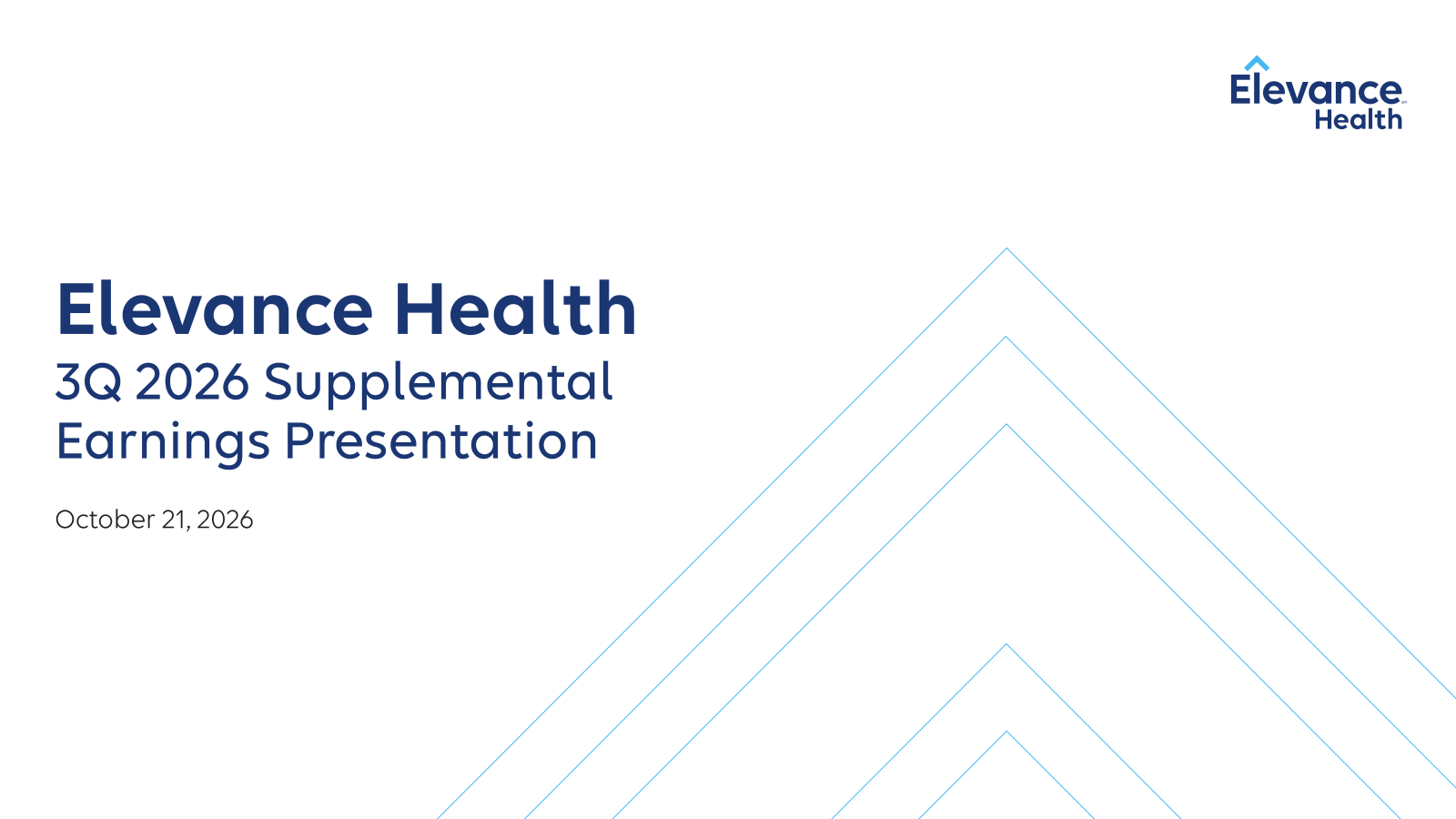 Elevance Health's Q3 2026 Slide Deck