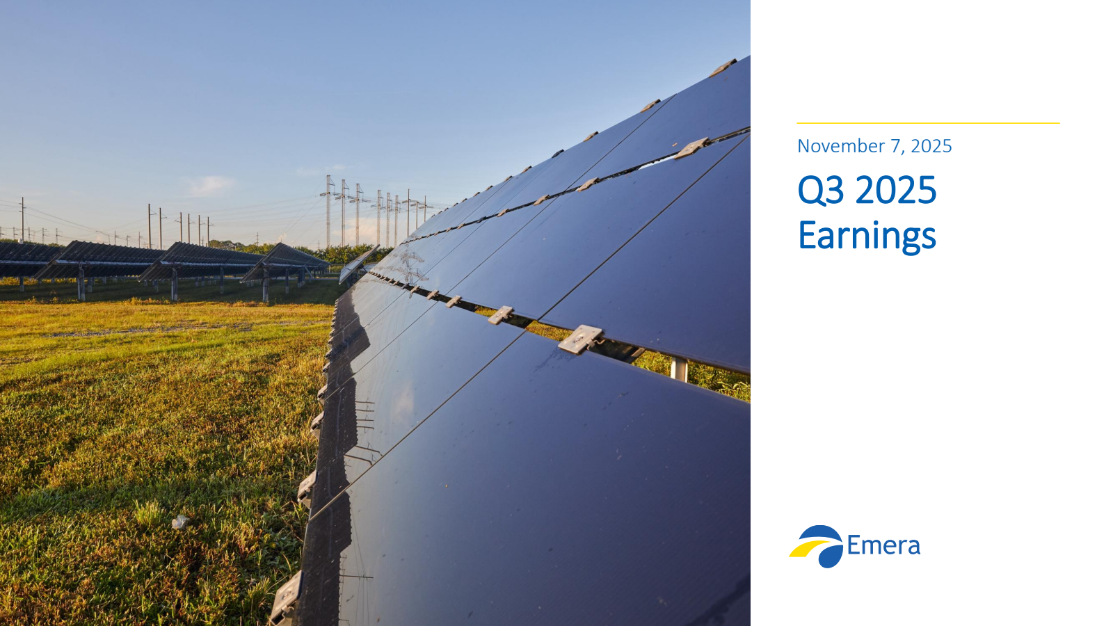 Emera's Q3 2025 Slide Deck