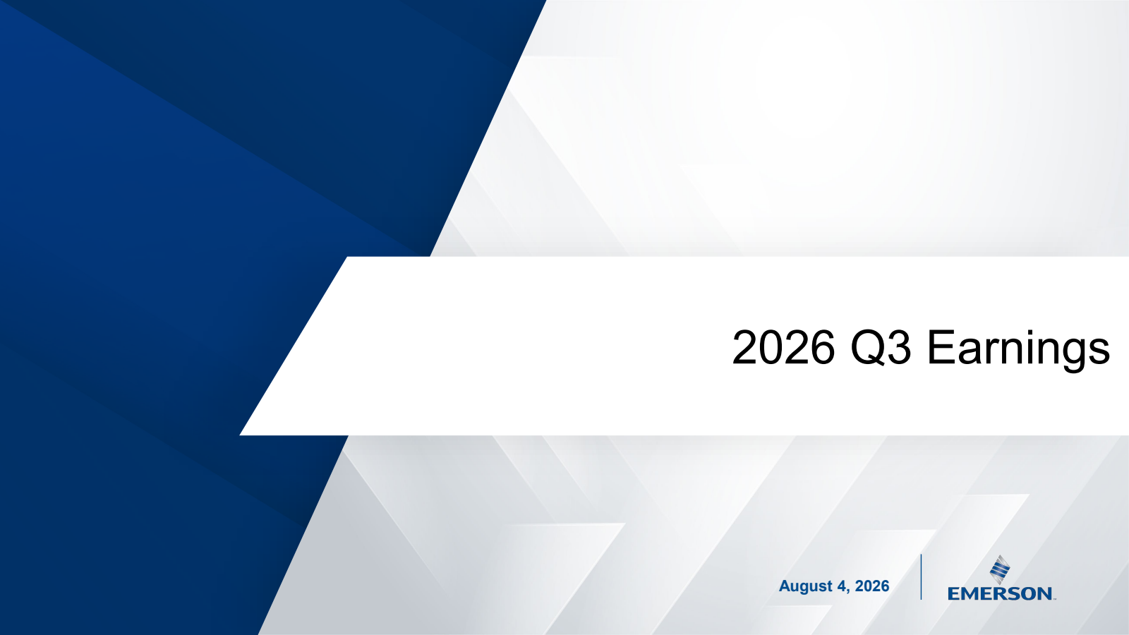 Emerson Electric's Q3 2026 Slide Deck