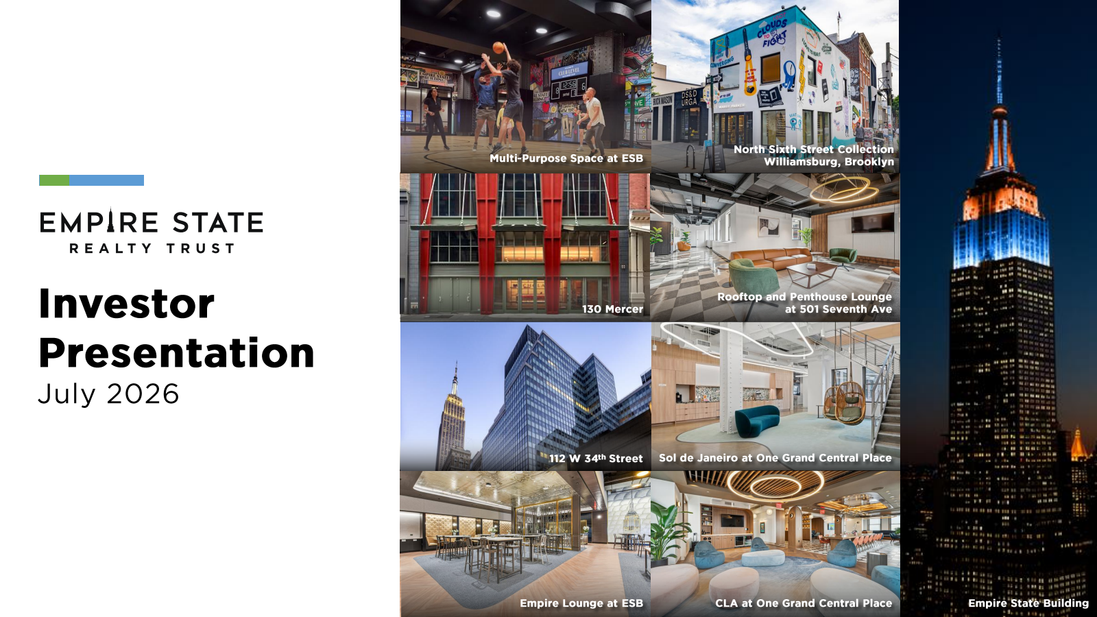 Empire State Realty Trust's Q2 2026 Slide Deck