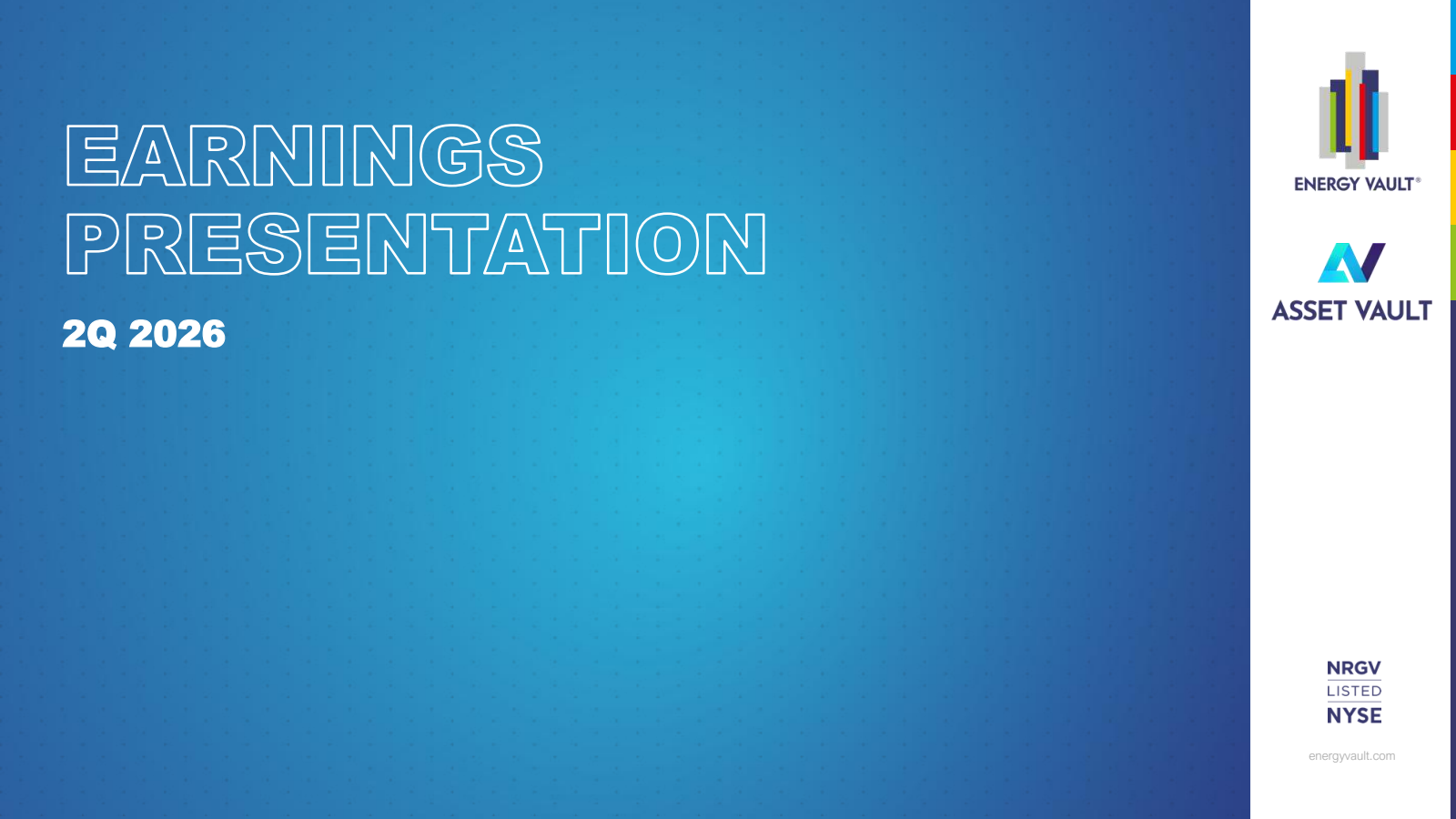 Energy Vault's Q2 2026 Slide Deck