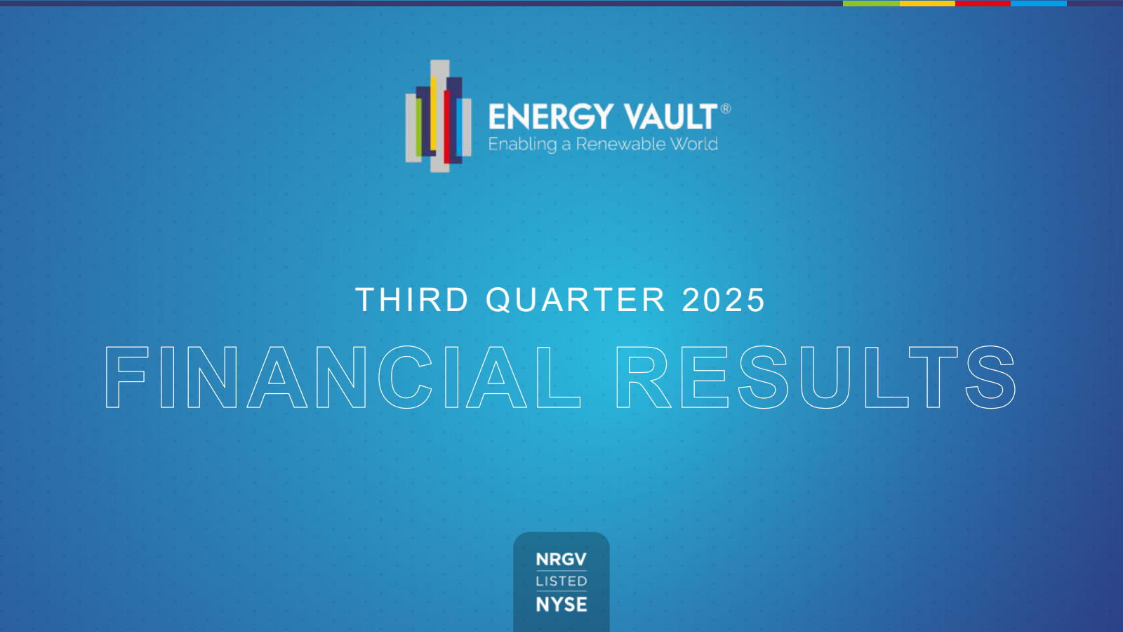 Energy Vault's Q3 2025 Slide Deck