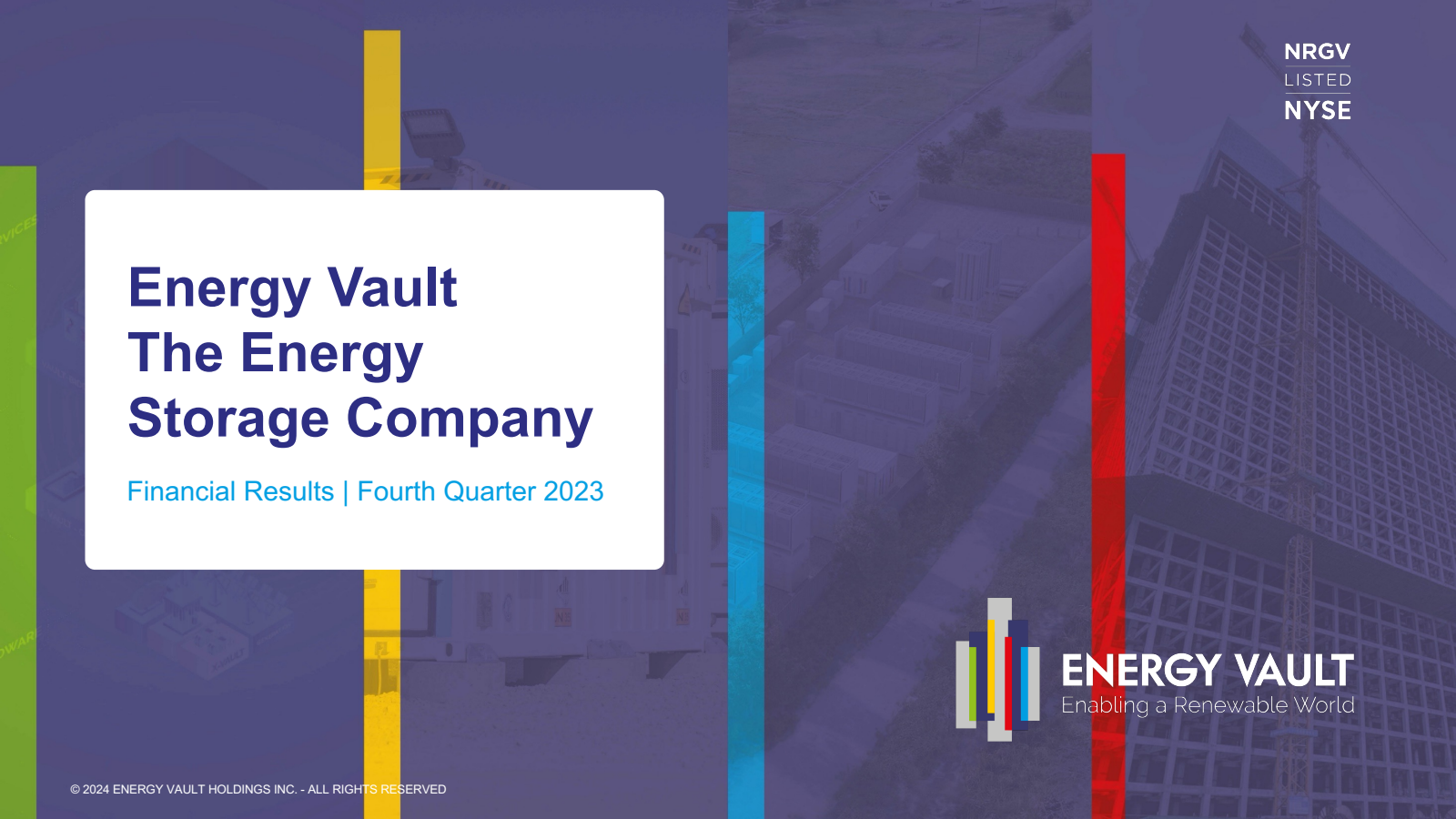 Energy Vault's Q4 2023 Slide Deck