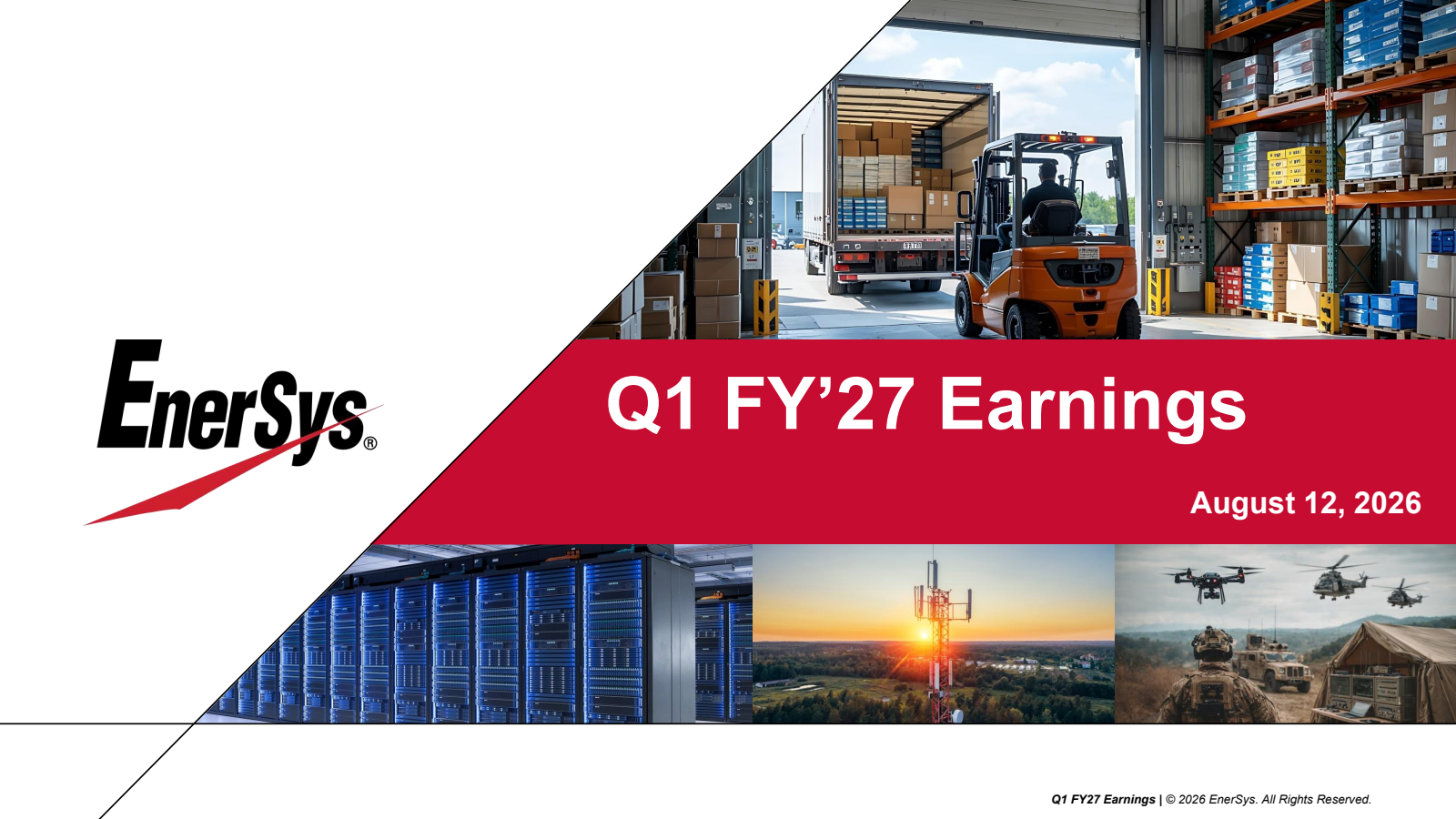 Enersys' Q1 2027 Slide Deck