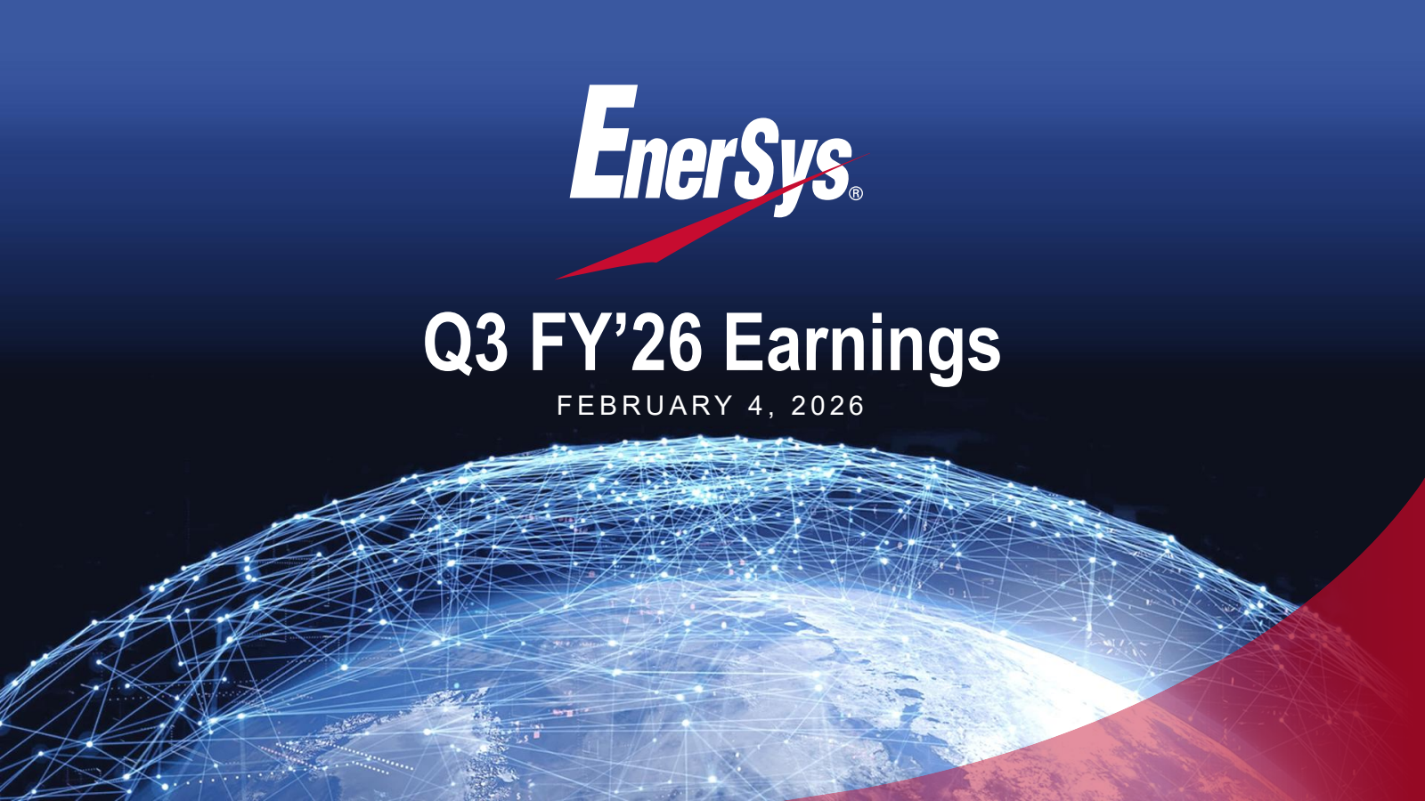 Enersys' Q3 2026 Slide Deck