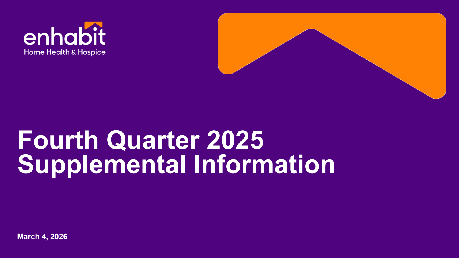 Enhabit's Q4 2025 Slide Deck