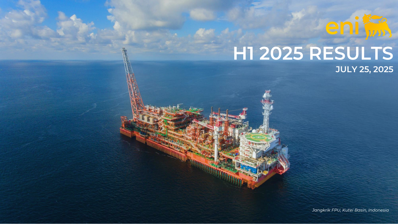 ENI's Q2 2025 Slide Deck