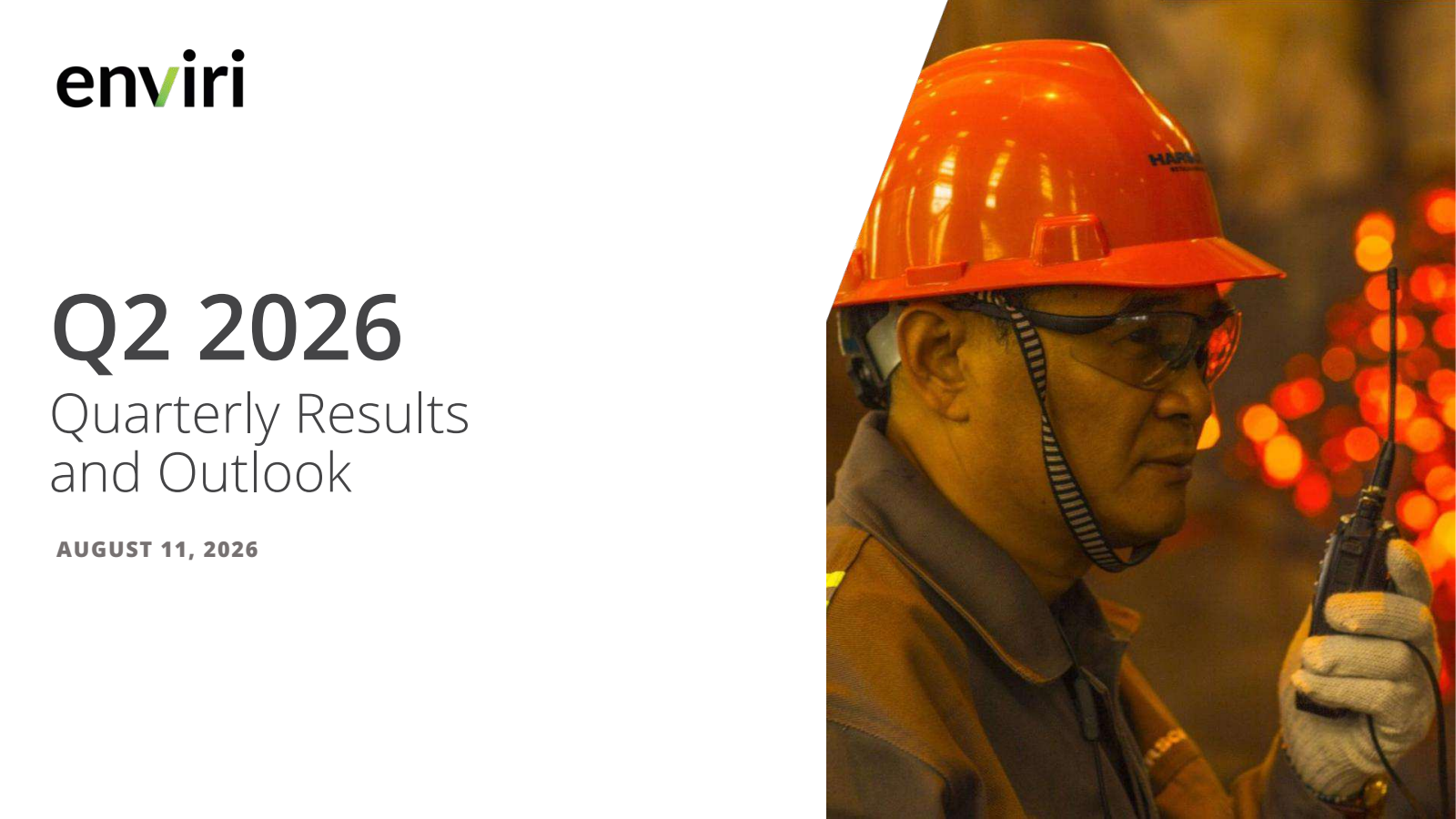 Enviri's Q2 2026 Slide Deck