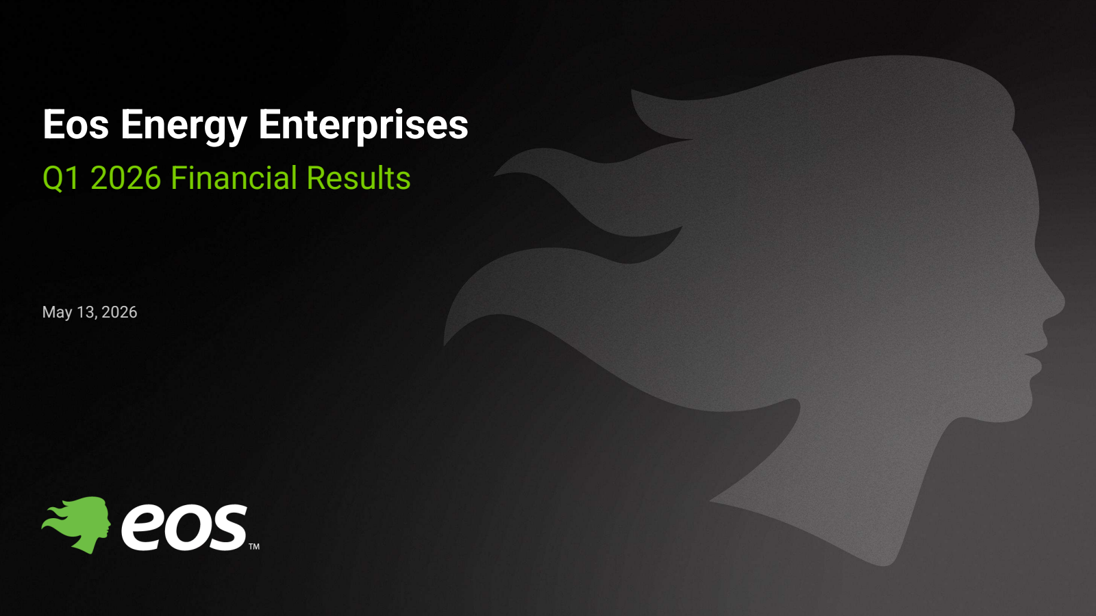 Eos Energy Enterprises' Q1 2026 Slide Deck