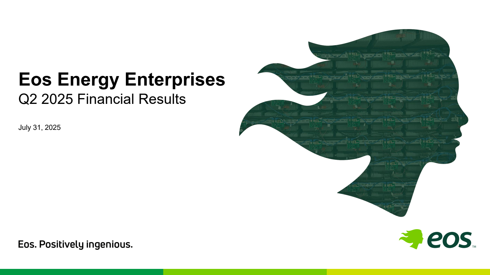 Eos Energy Enterprises' Q2 2025 Slide Deck