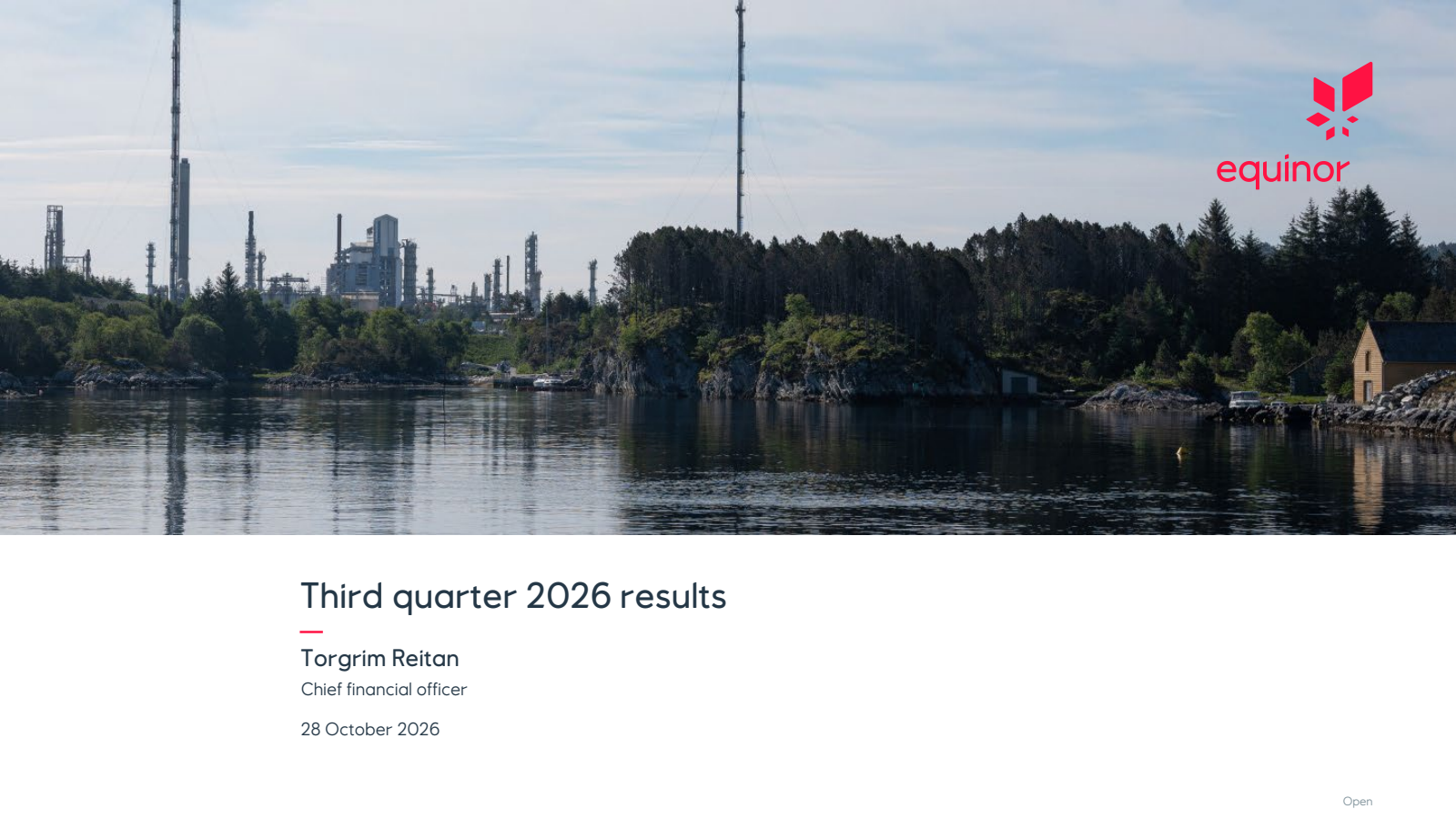 Equinor ASA's Q3 2026 (Media) Slide Deck