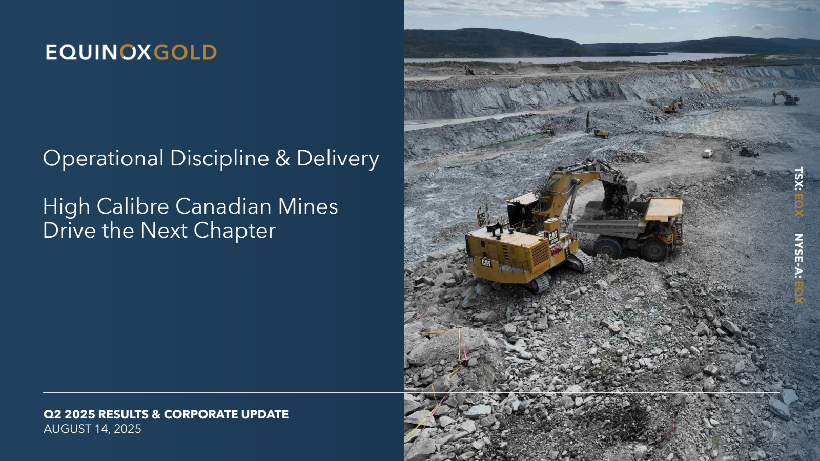 Equinox Gold's Q2 2025 Slide Deck