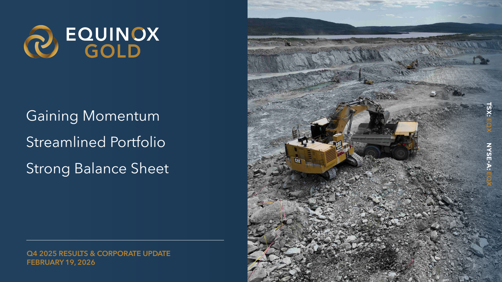 Equinox Gold's Q4 2025 Slide Deck
