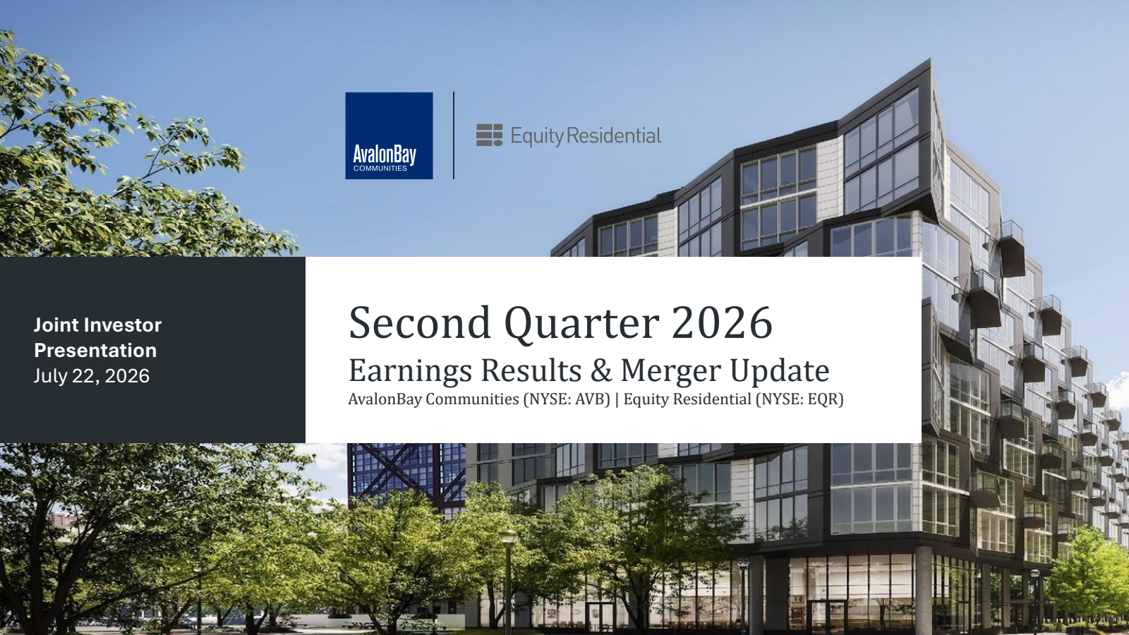 Equity Residential's Q2 2026 Slide Deck