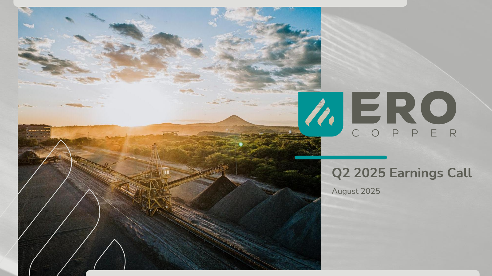 Ero Copper's Q2 2025 Slide Deck